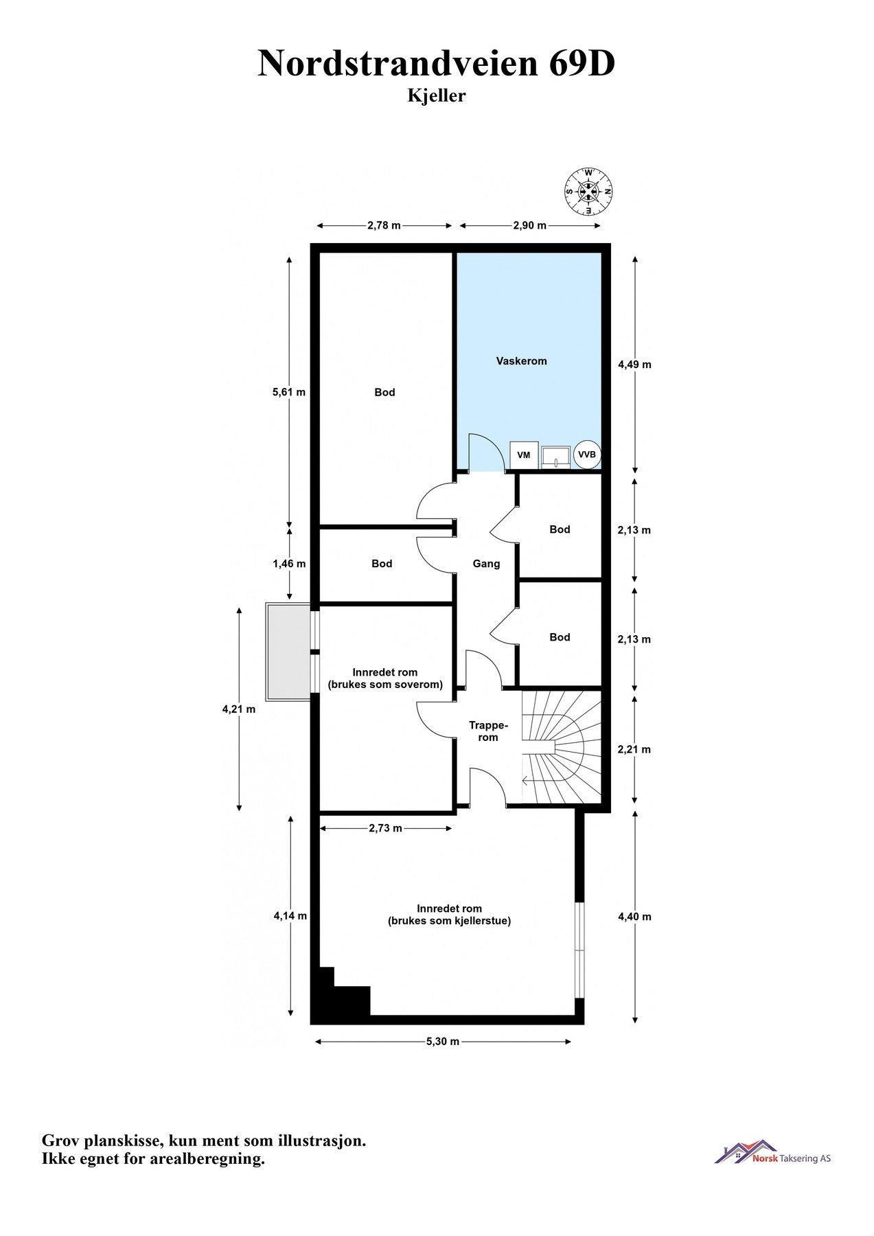 Planskisse kjeller Galleribilde