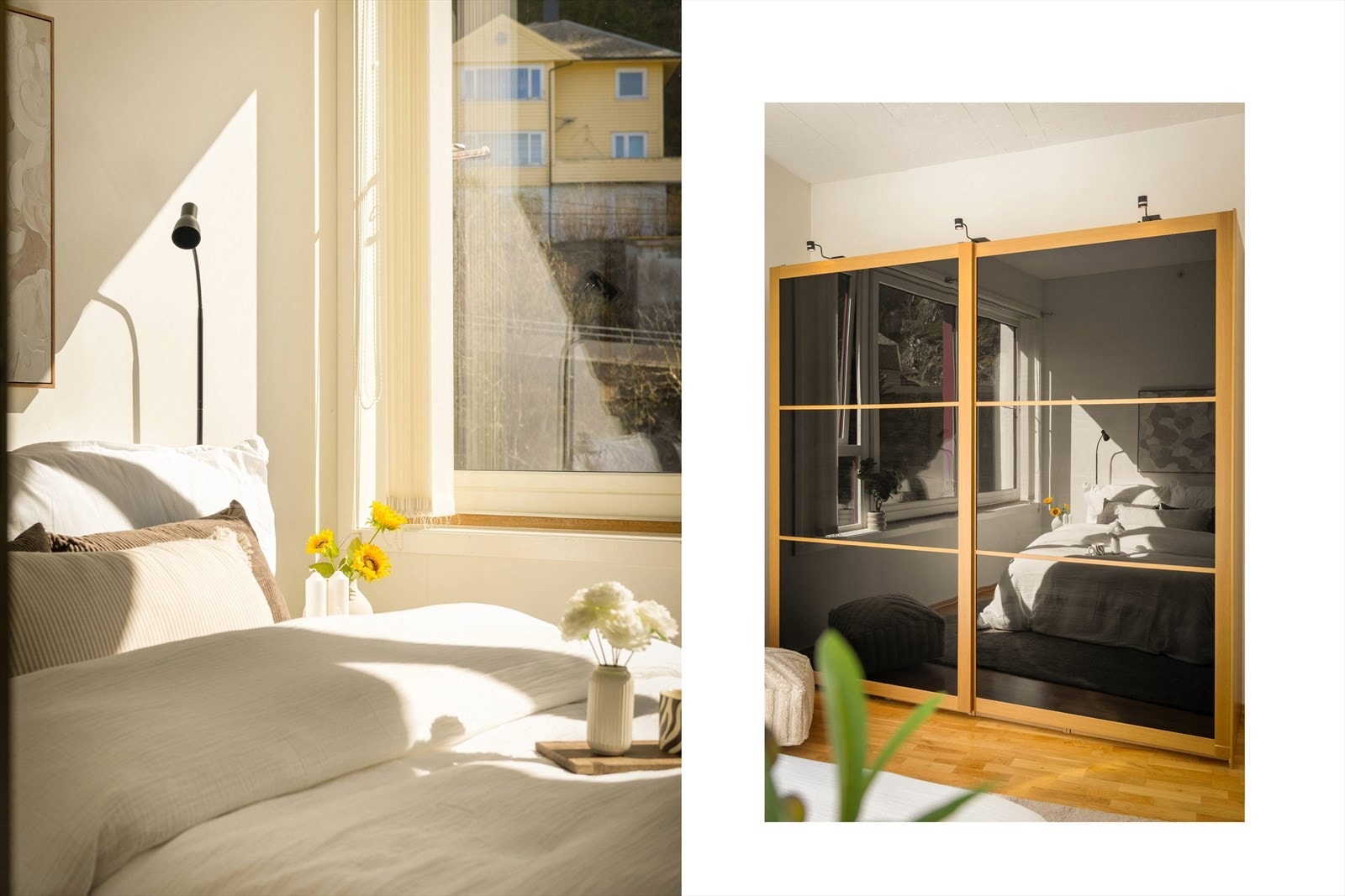 God oppbevaringsplass i skyvedørsgarderobe Galleribilde