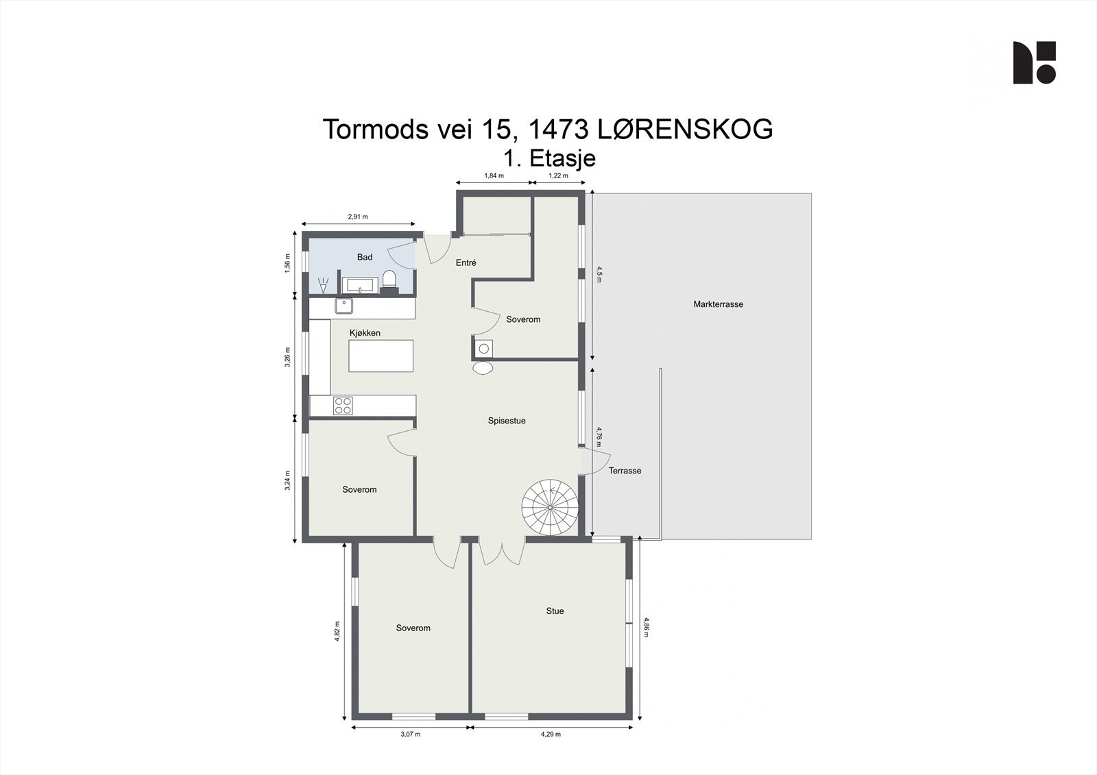 Plantegning - 1. etasje Galleribilde