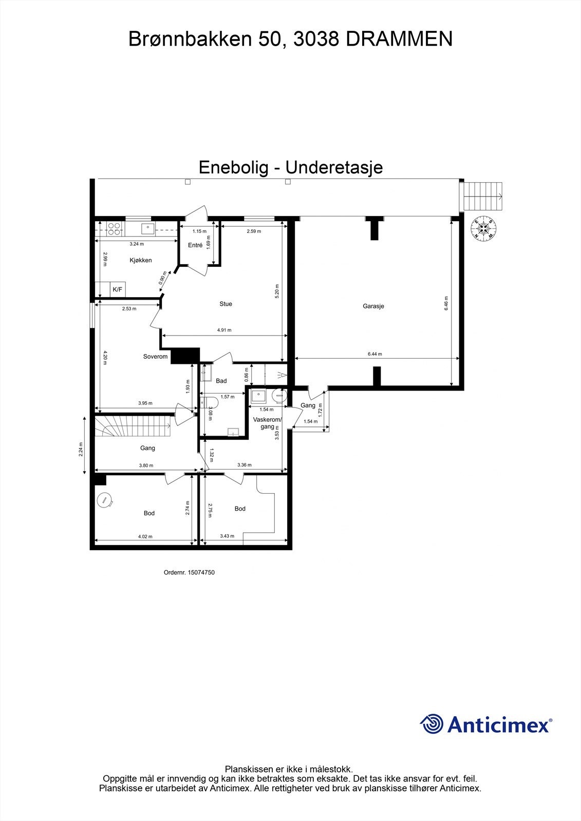 Plantegning - Underetasje Galleribilde