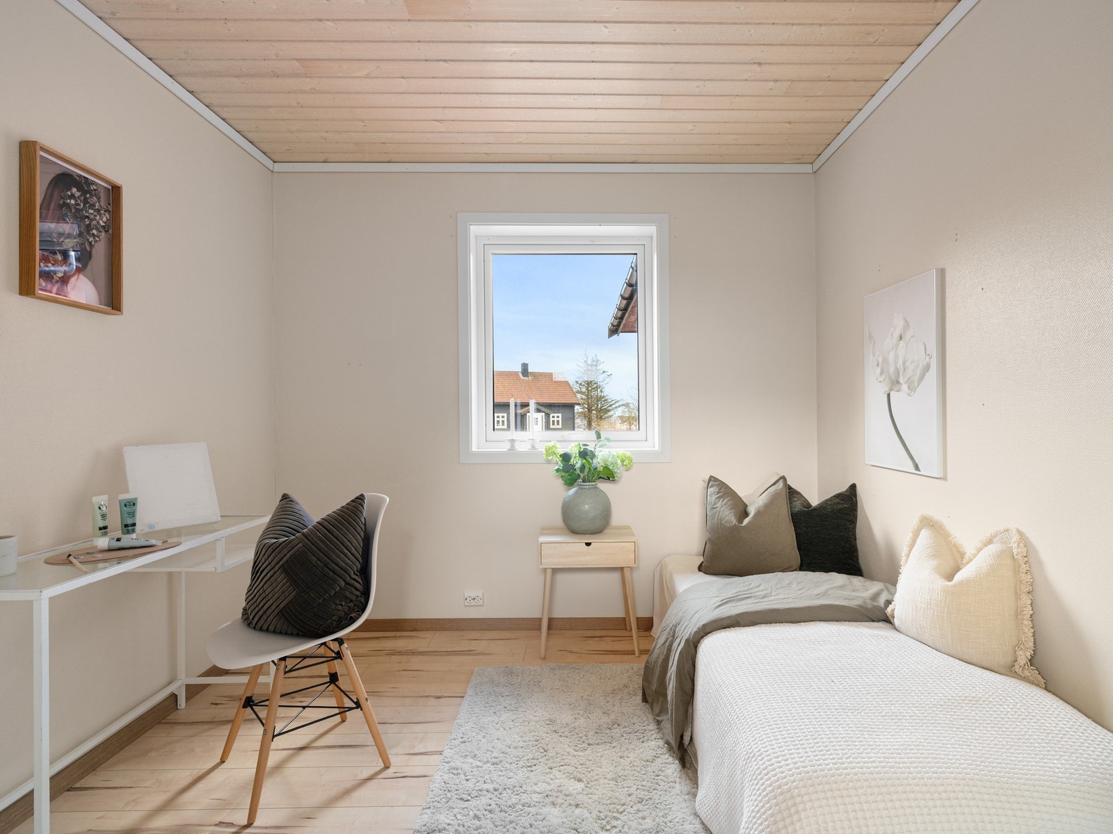 Soverom 3 er den det av det nye tilbygget. Rommet er opprinnelig deler av en bakgang. Galleribilde