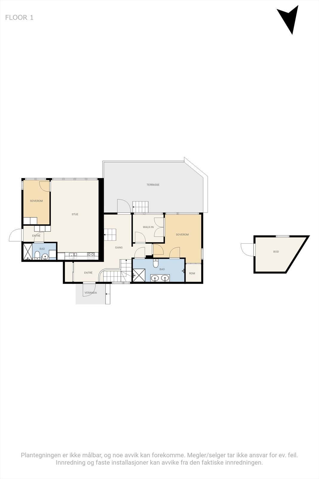 Plantegning 1. etg. Galleribilde
