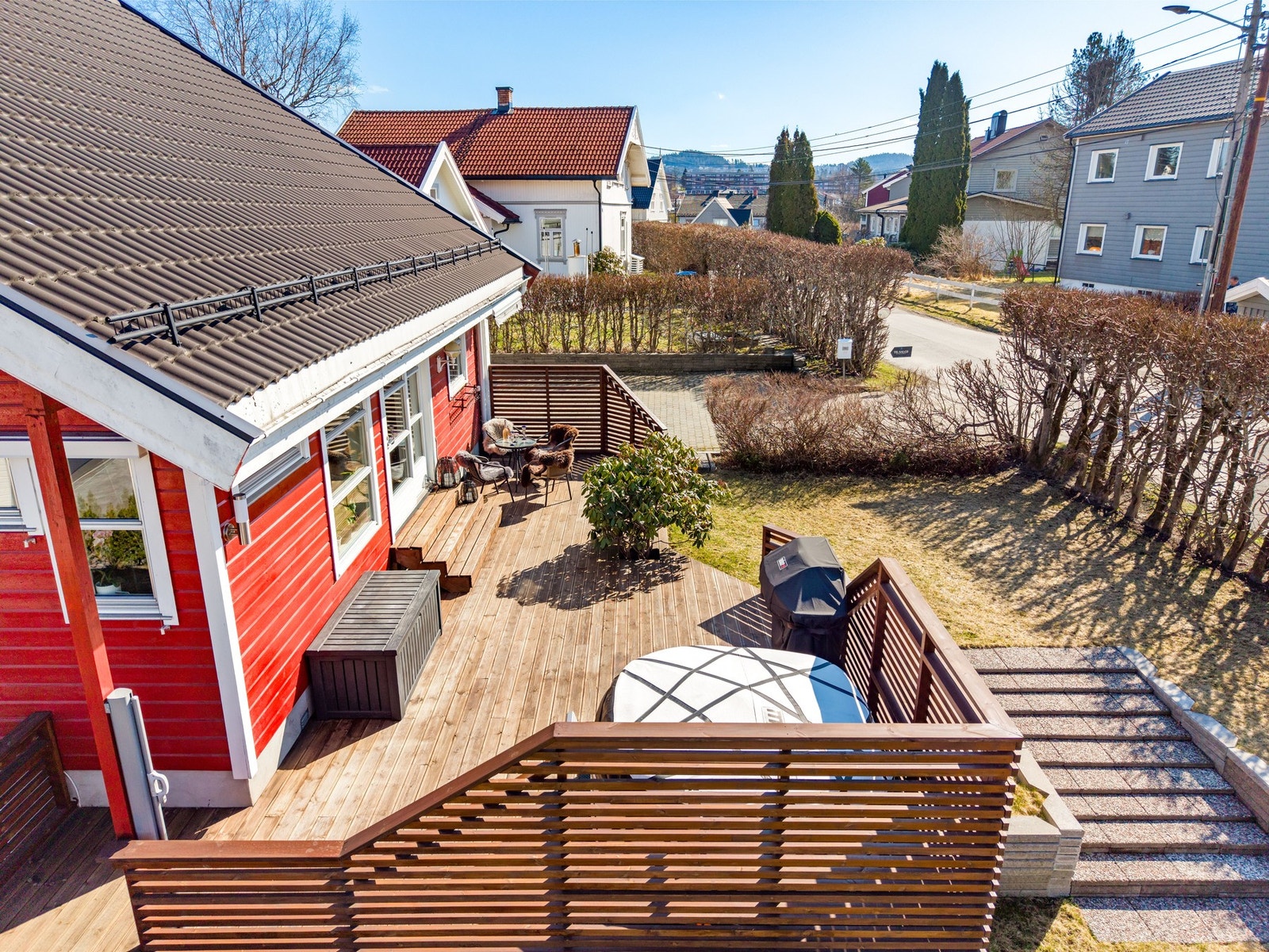 Utearealer er ideelt for barnefamilier som ønsker god uteplass. Galleribilde