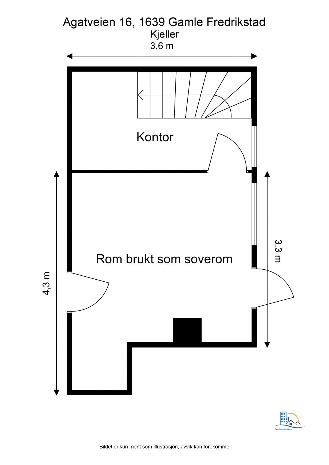 Veiledende skisse av kjeller. Galleribilde