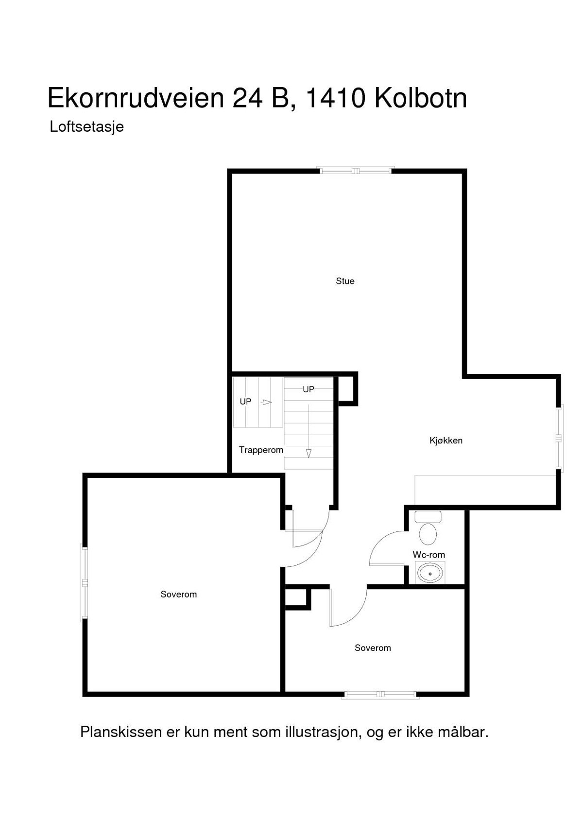Plantegning av boligens 2. etasje Galleribilde