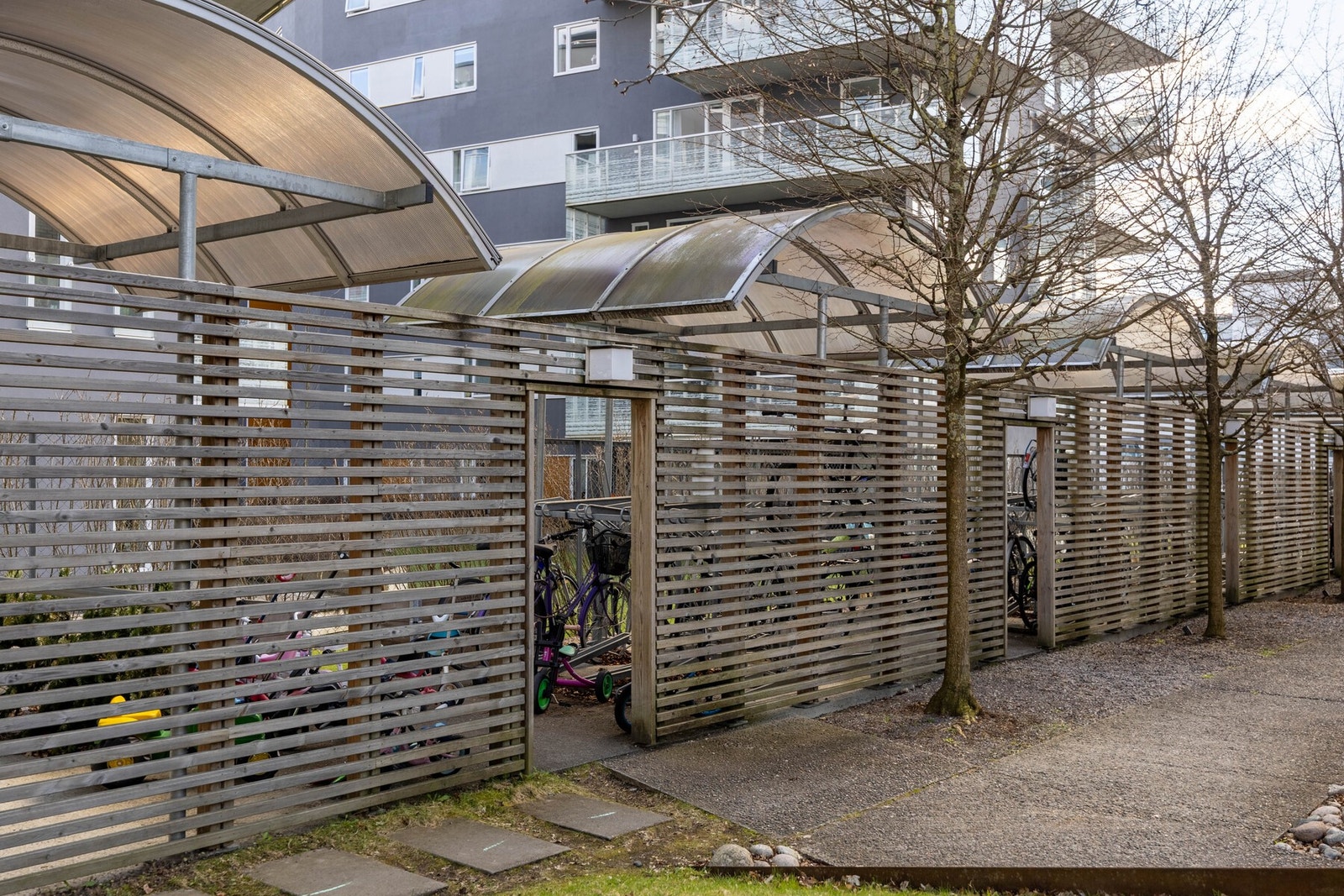 Felles sykkelparkering. Galleribilde