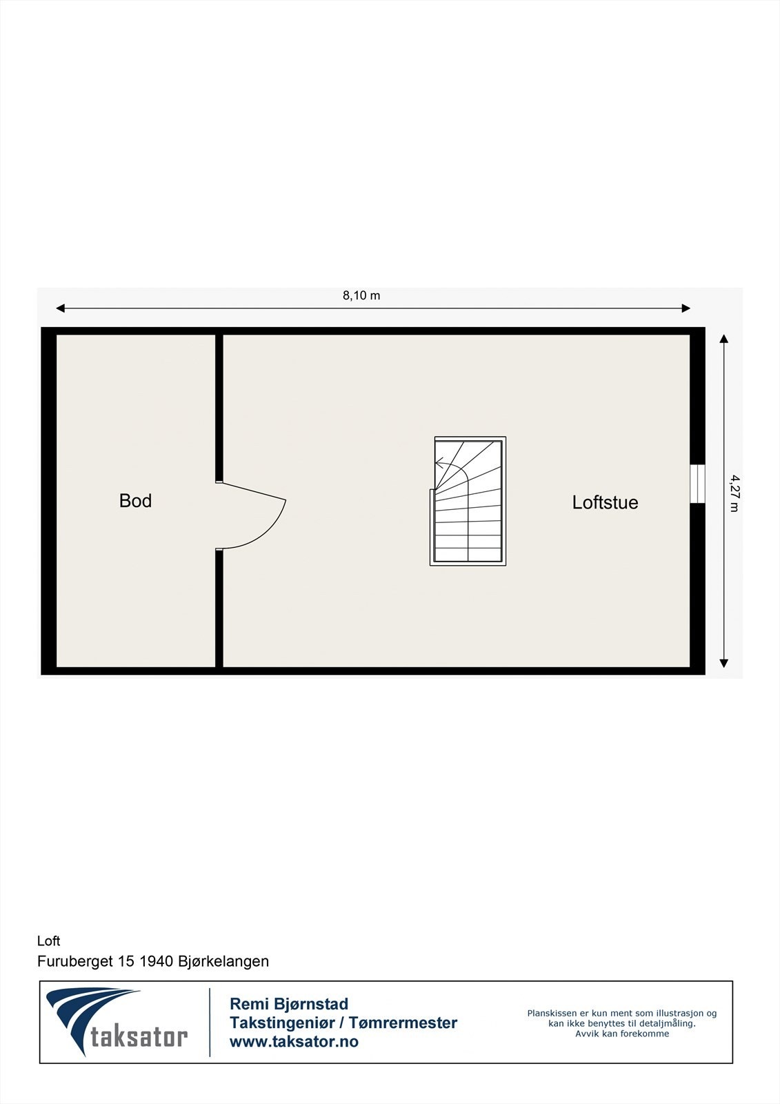 Furuberget 15 1940 Bjørkelangen - 2D - Loft - Letterhead.jpg Galleribilde