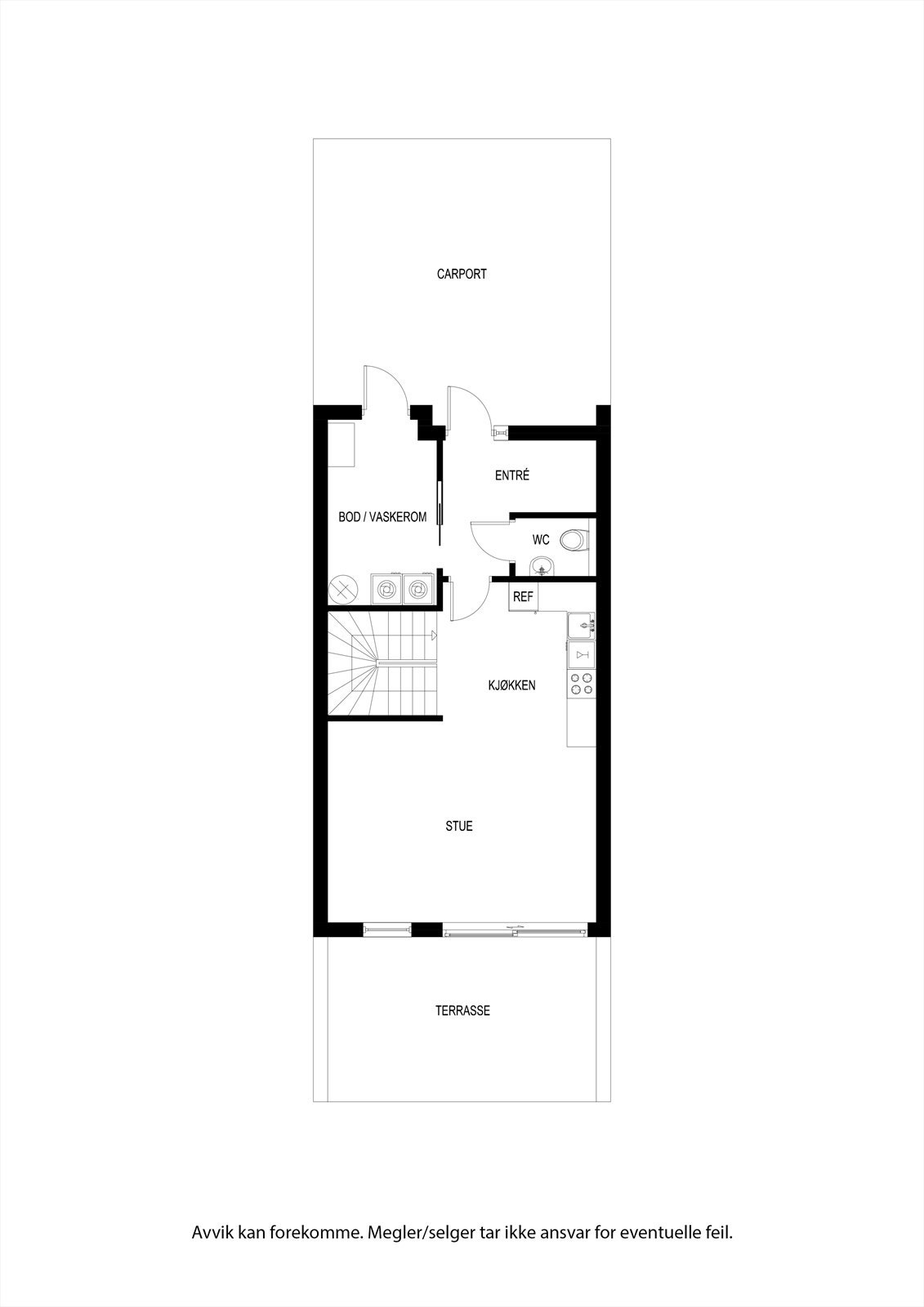 Plantegning 1. etasje Galleribilde