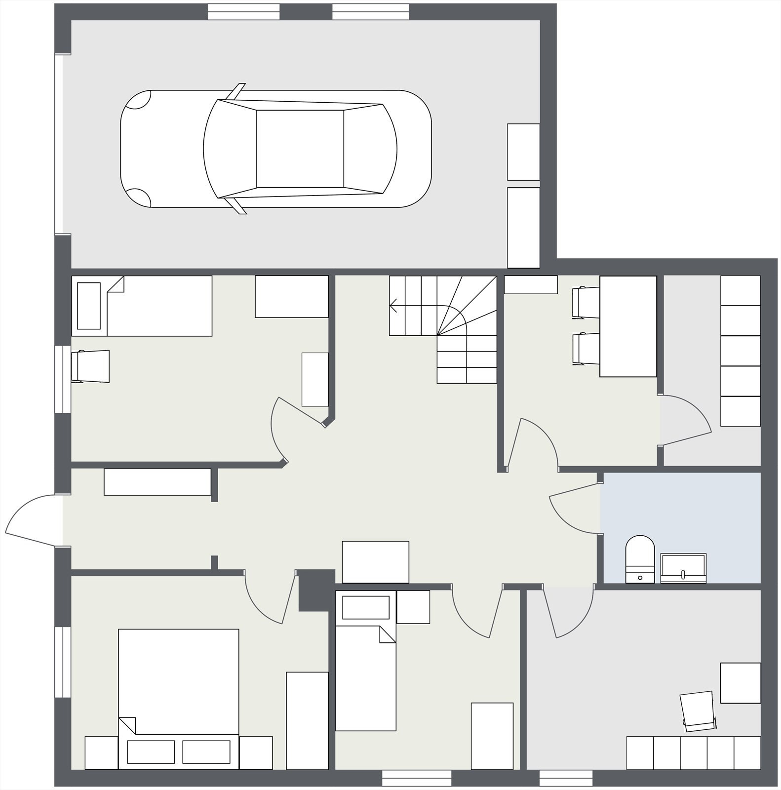 Planskisse kjeller - avvik vil forekomme. Galleribilde