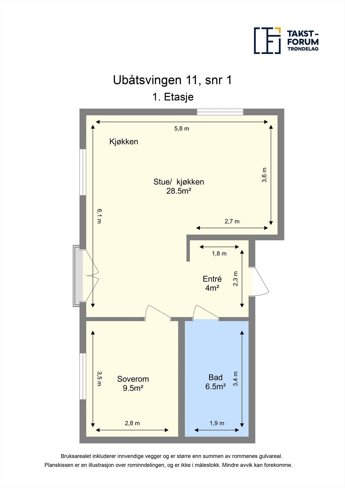 Planskisse 1. etasje. Galleribilde