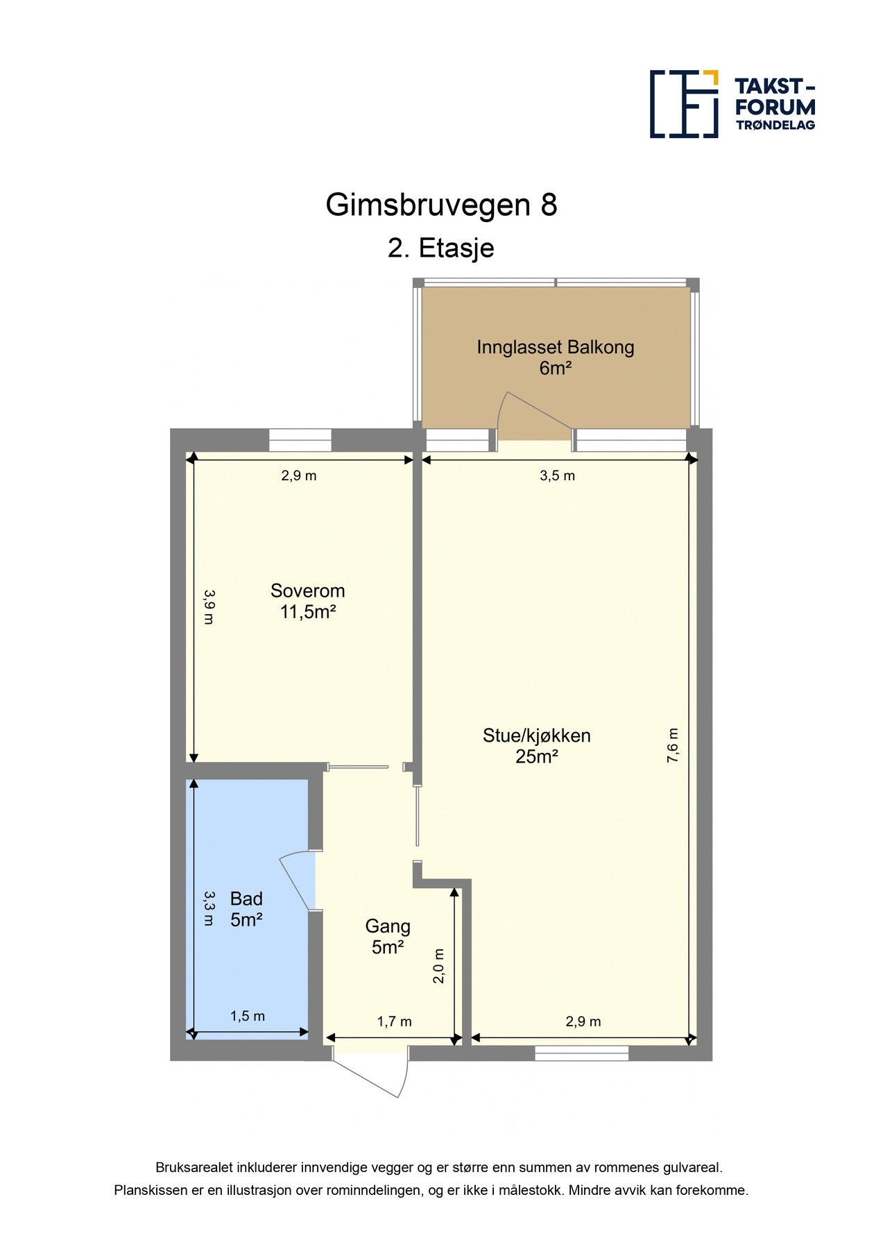 Plantegning. Leiligheten disponerer p-plass og sportsbod i kjeller. Galleribilde