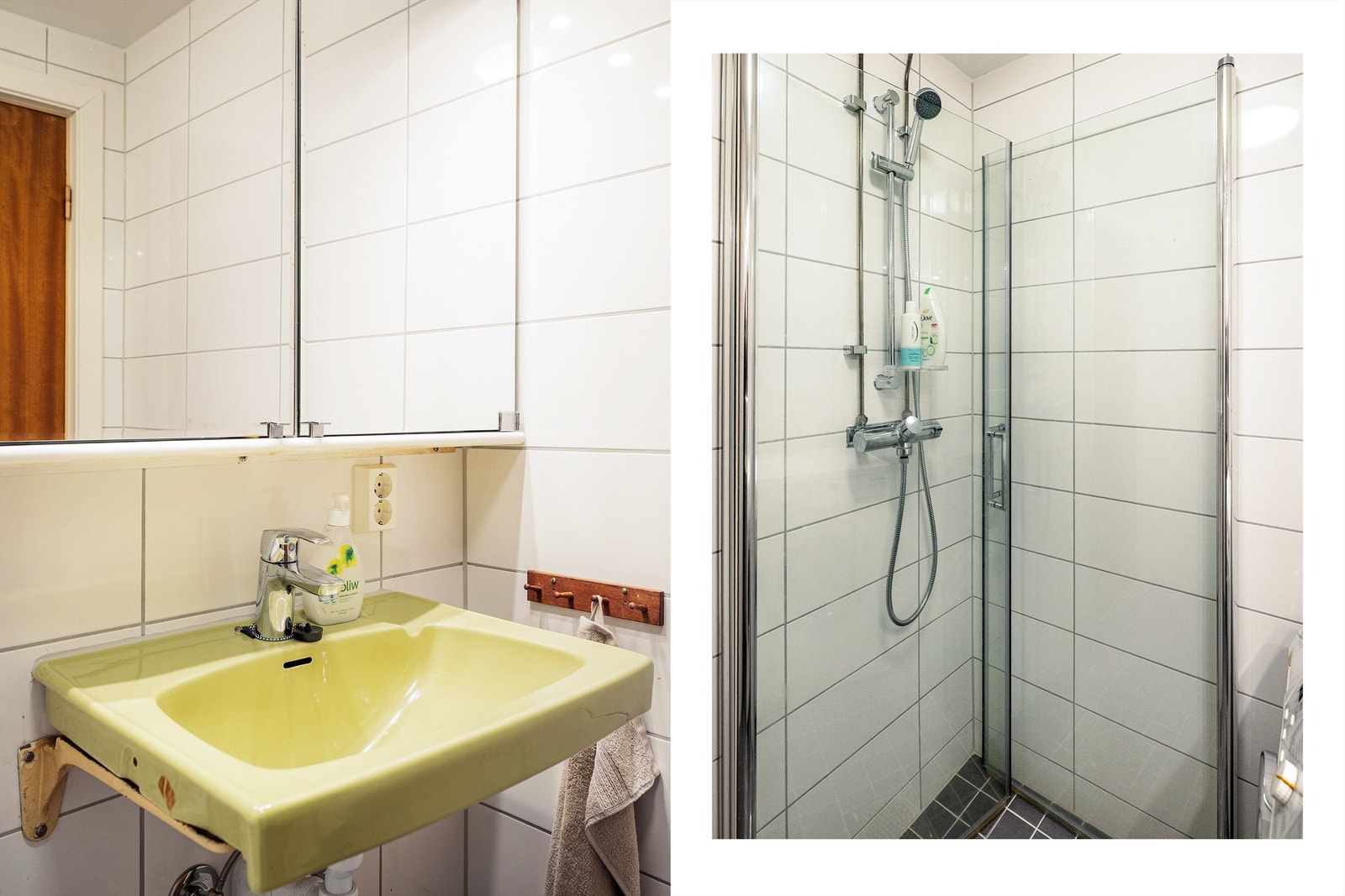 Badet ble totaloppusset i regi av borettslaget i 2022, med fliser på gulv og vegger. Galleribilde