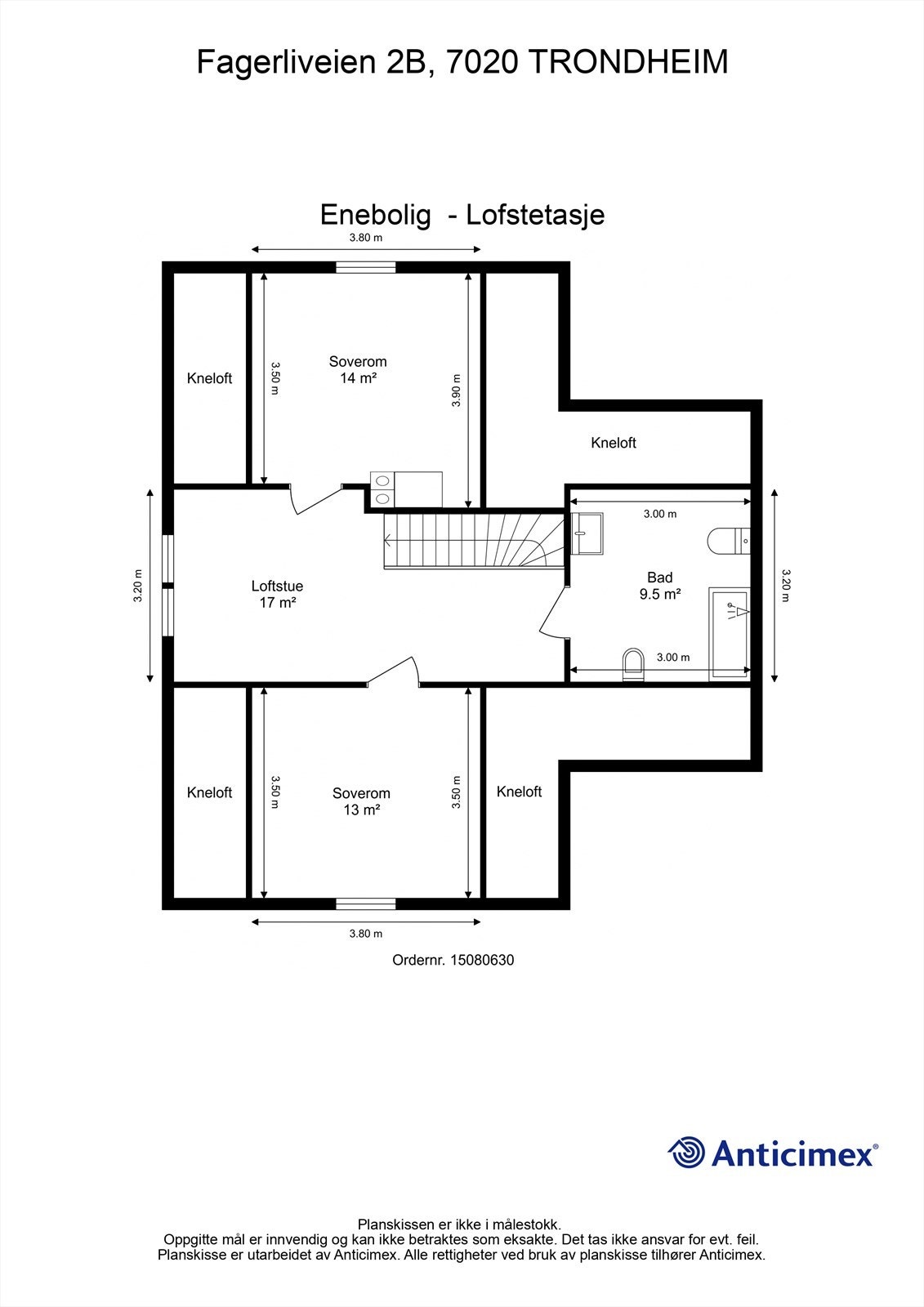 Planskisse loftsetasje. Galleribilde