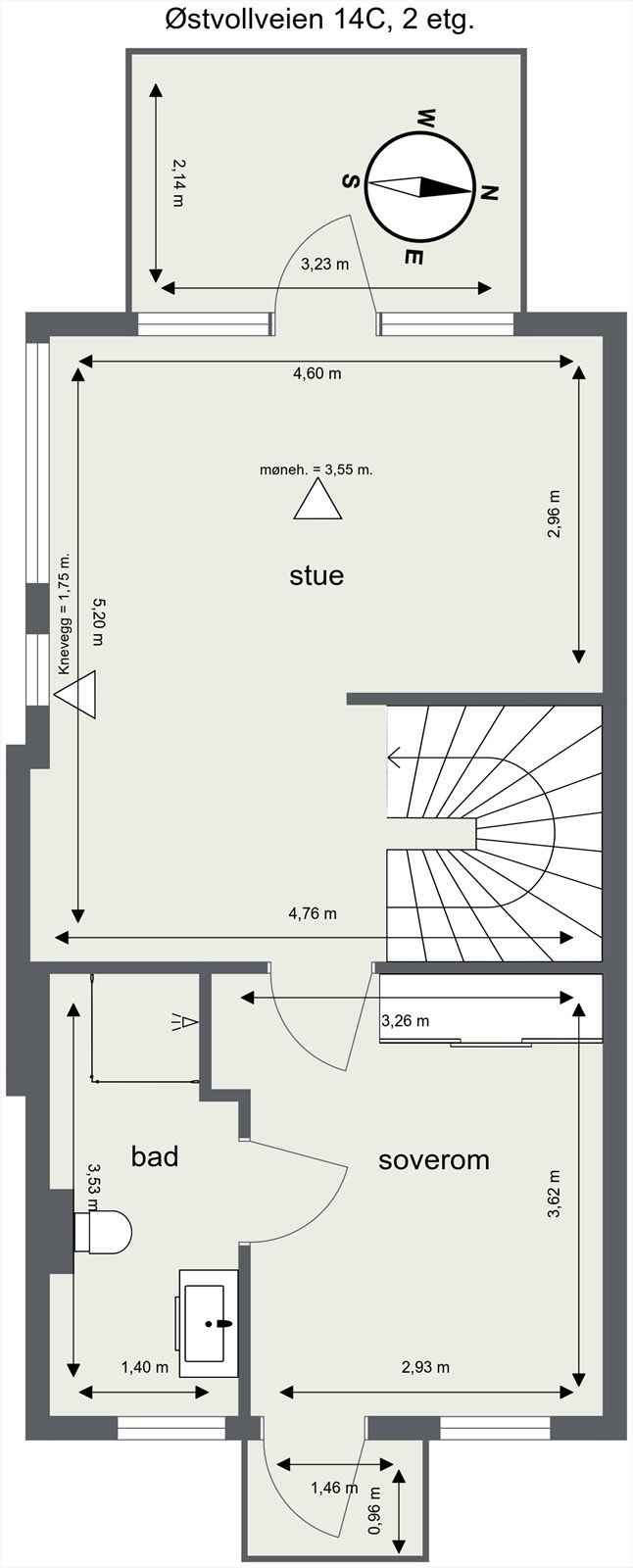 Plantegning 2. etg. Galleribilde