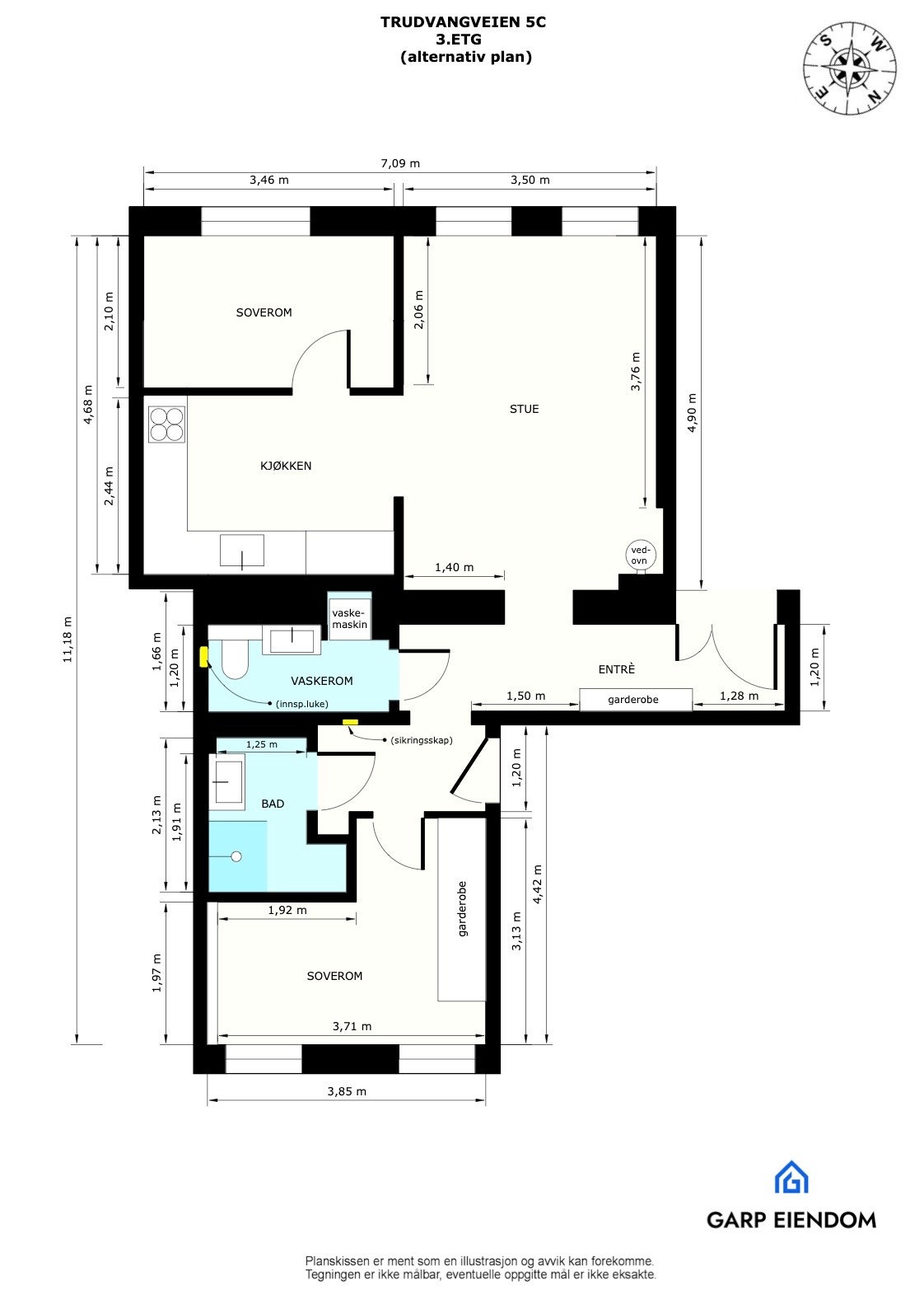 Alternativ plantegning Galleribilde