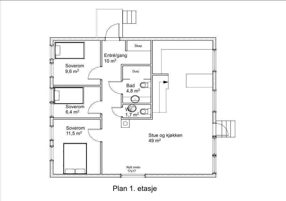 Plantegning 1.etasje Galleribilde