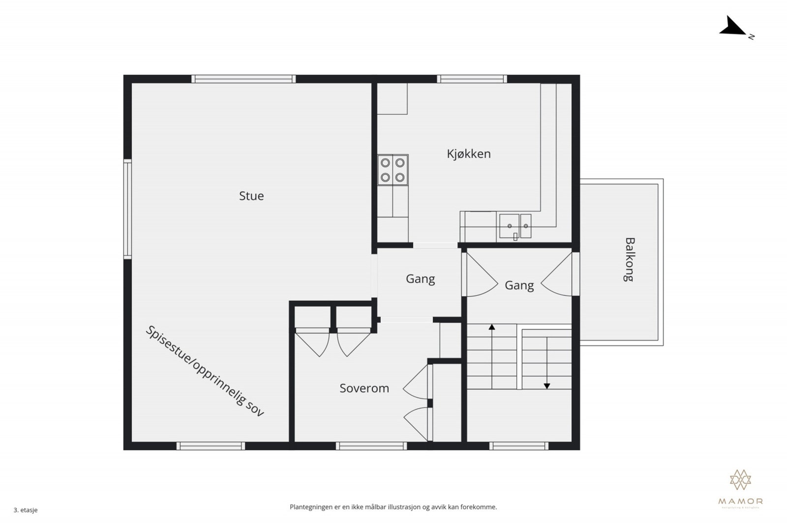 Plantegning 2. etasje Galleribilde