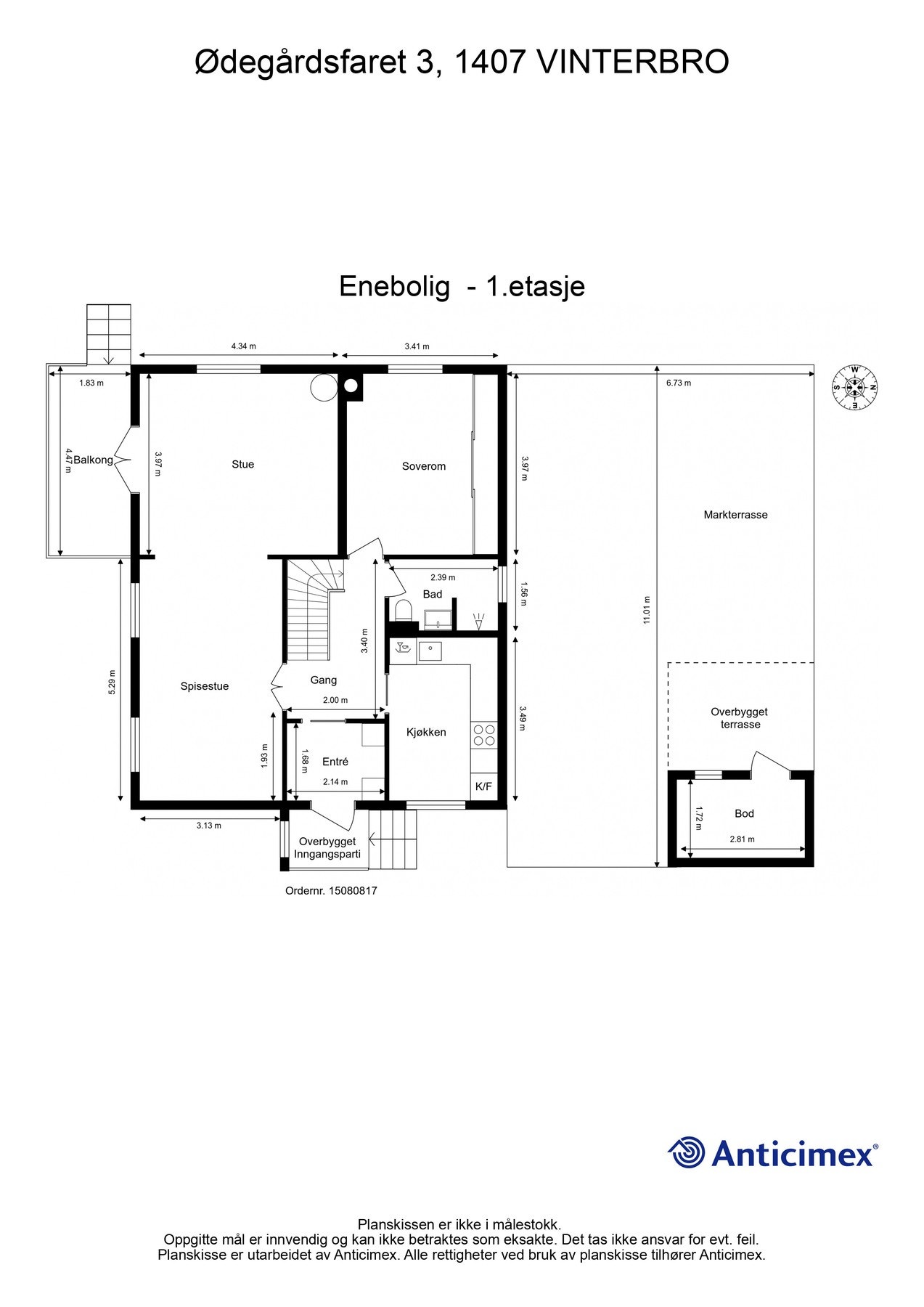 Plantegning 1. etasje Galleribilde