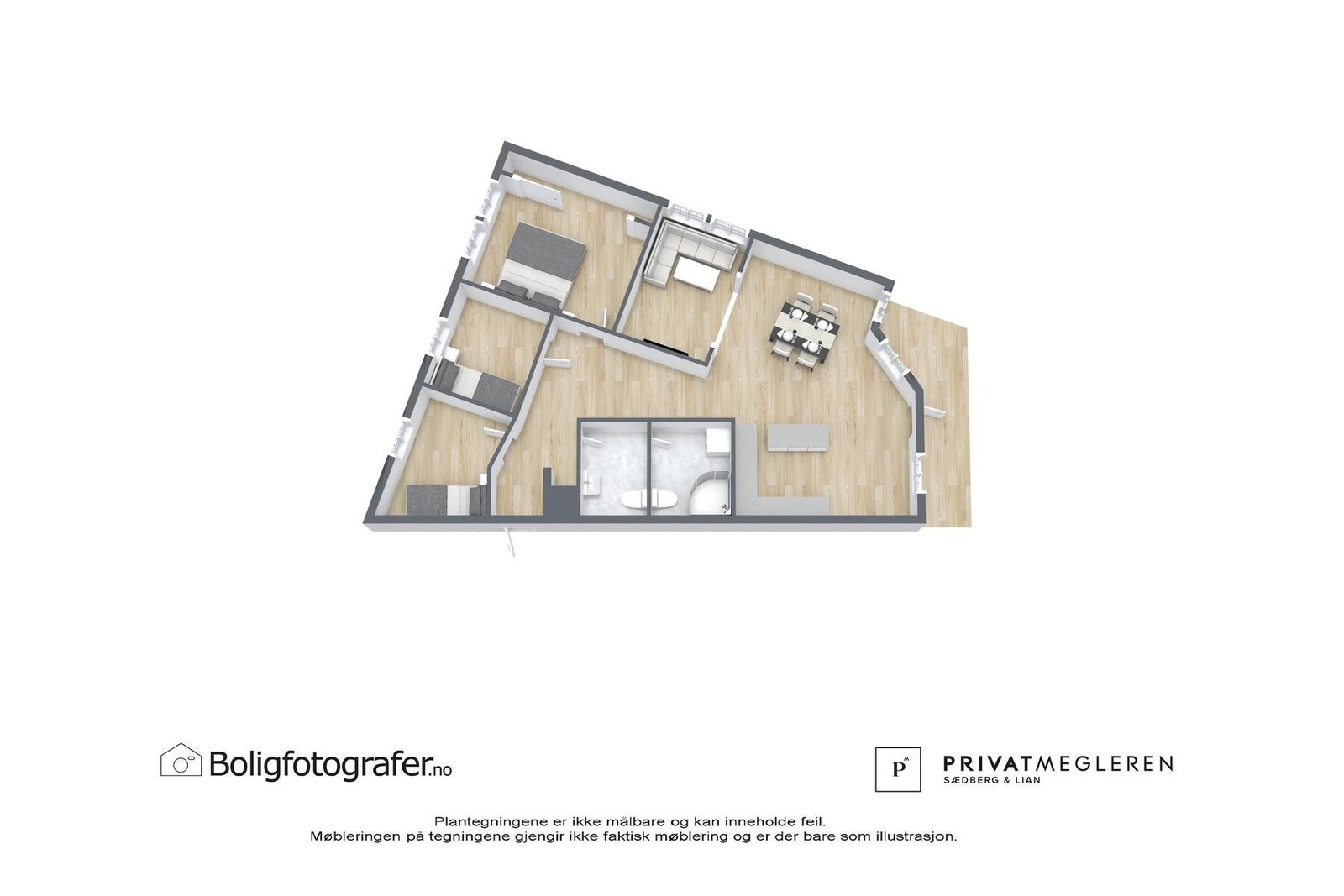 Plantegning 1. etasje - ikke målsatt, kun en illustrasjon. Galleribilde