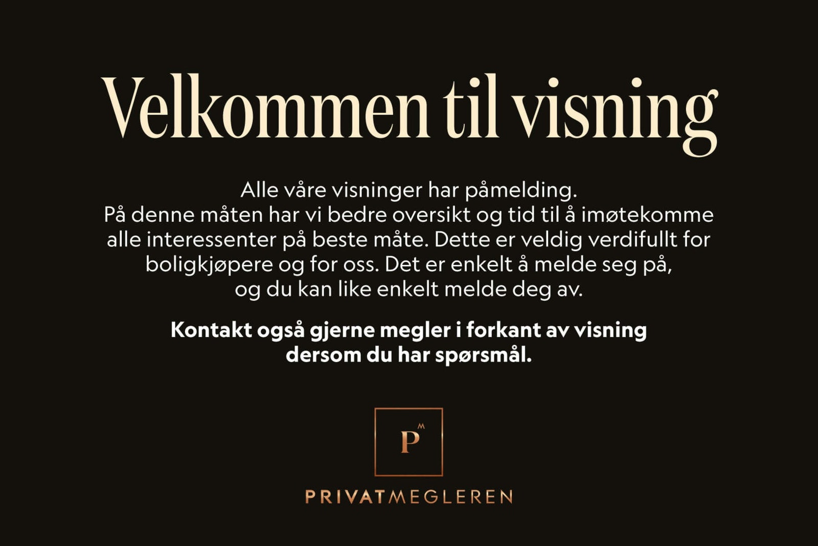 Hjertelig velkommen til visning! Galleribilde