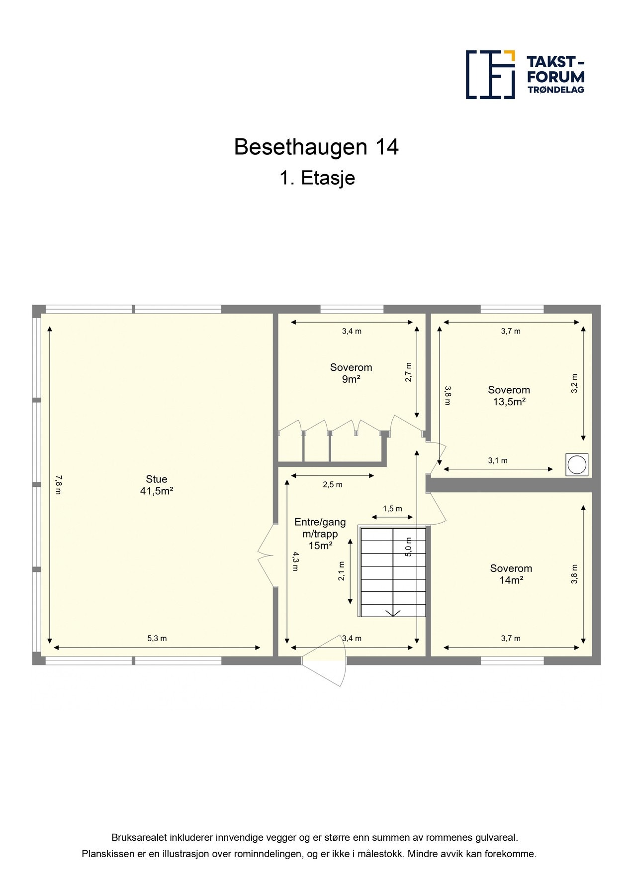 Planskisse 1. etasje. Galleribilde