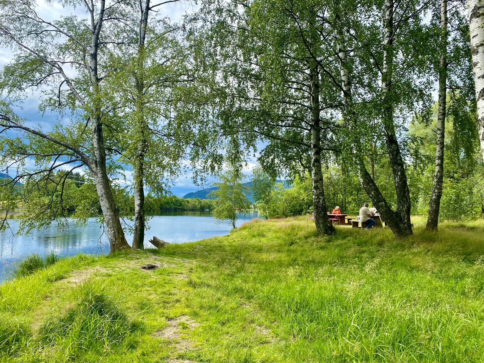 På selve Pålsøya er det sittegrupper og små badestrender Galleribilde