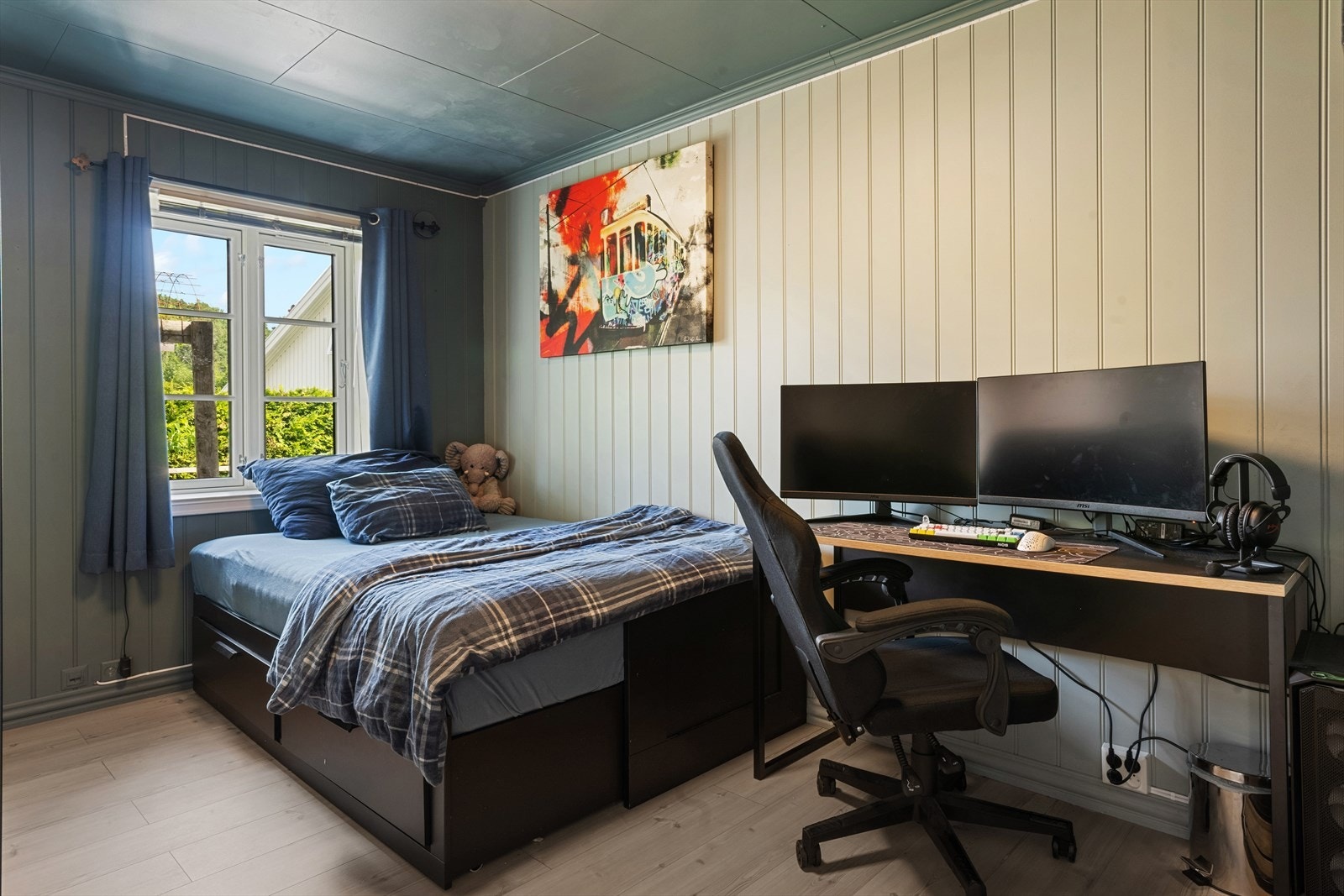 Soverom nr 2 har en praktisk størrelse, ideelt som barnerom eller kontor. Galleribilde