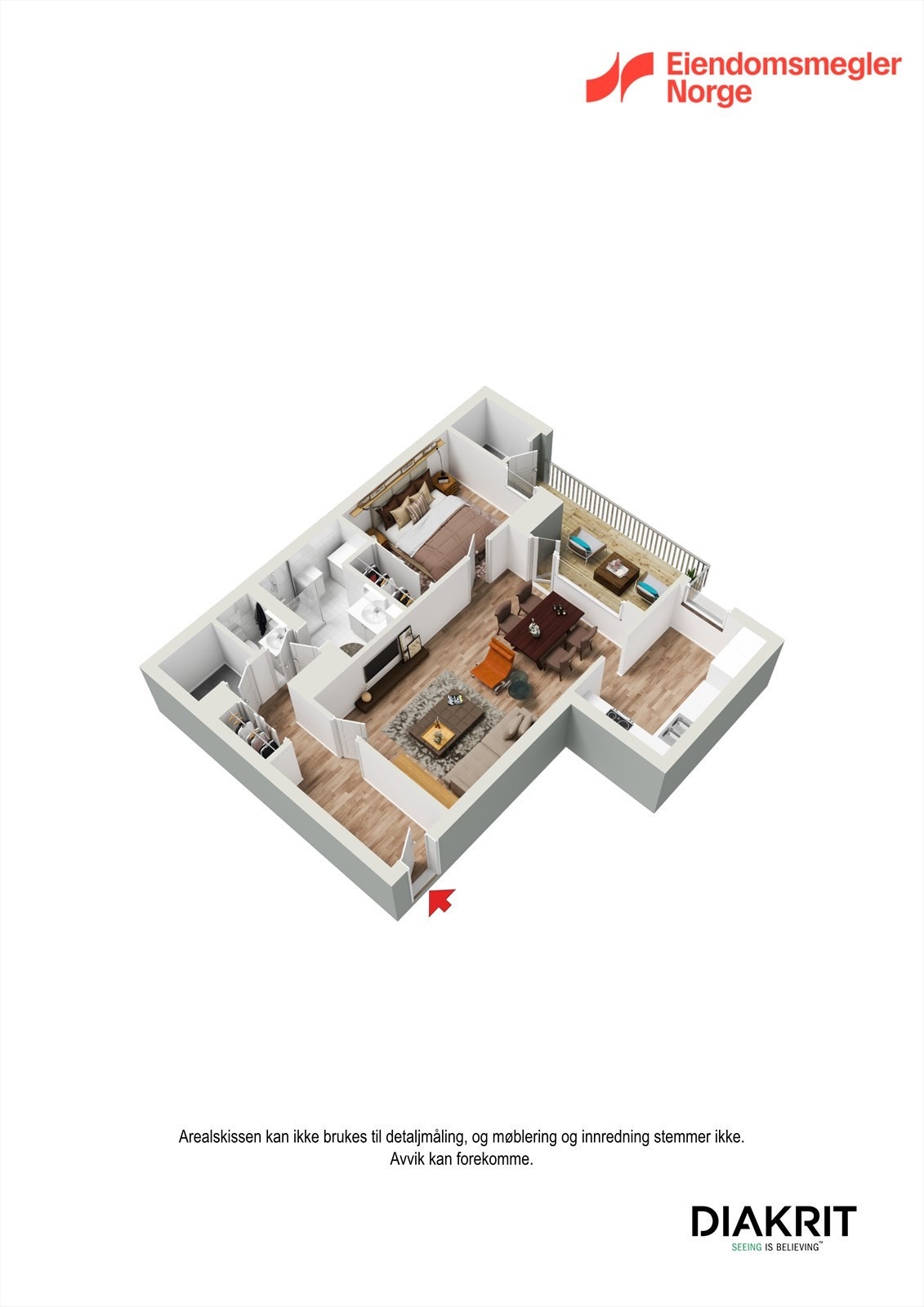 Plantegning 3D. Galleribilde