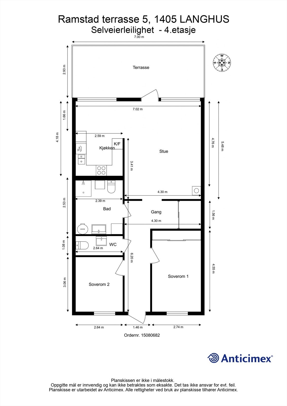 Plantegning 4. etasje Galleribilde