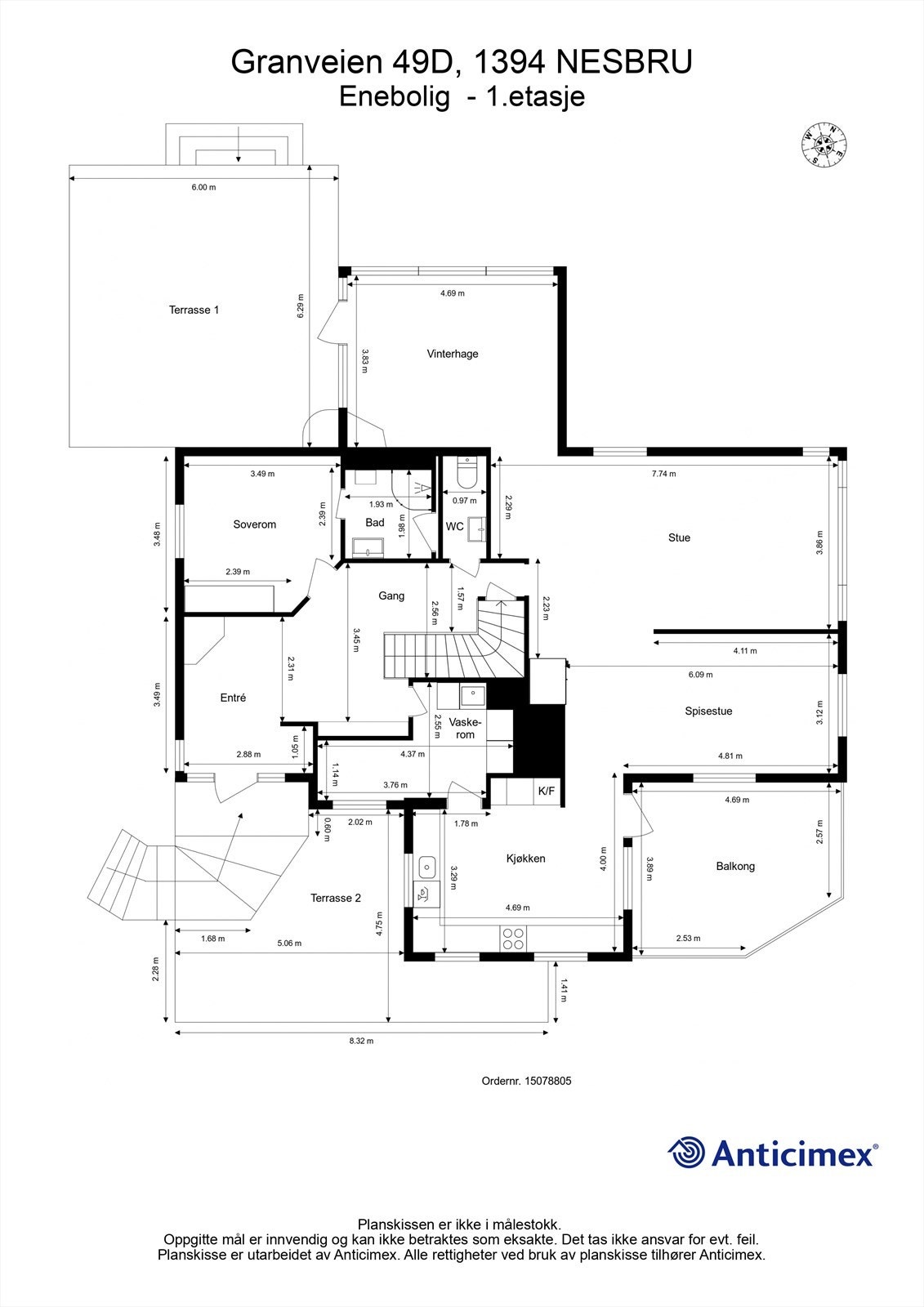 Plantegning - 1.etasje Galleribilde