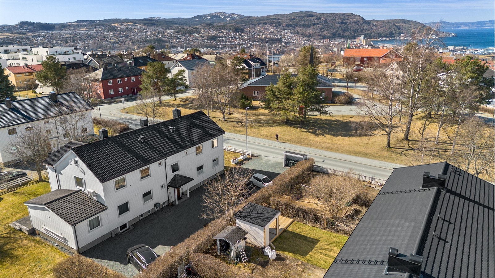 Dronebilde av område. Galleribilde