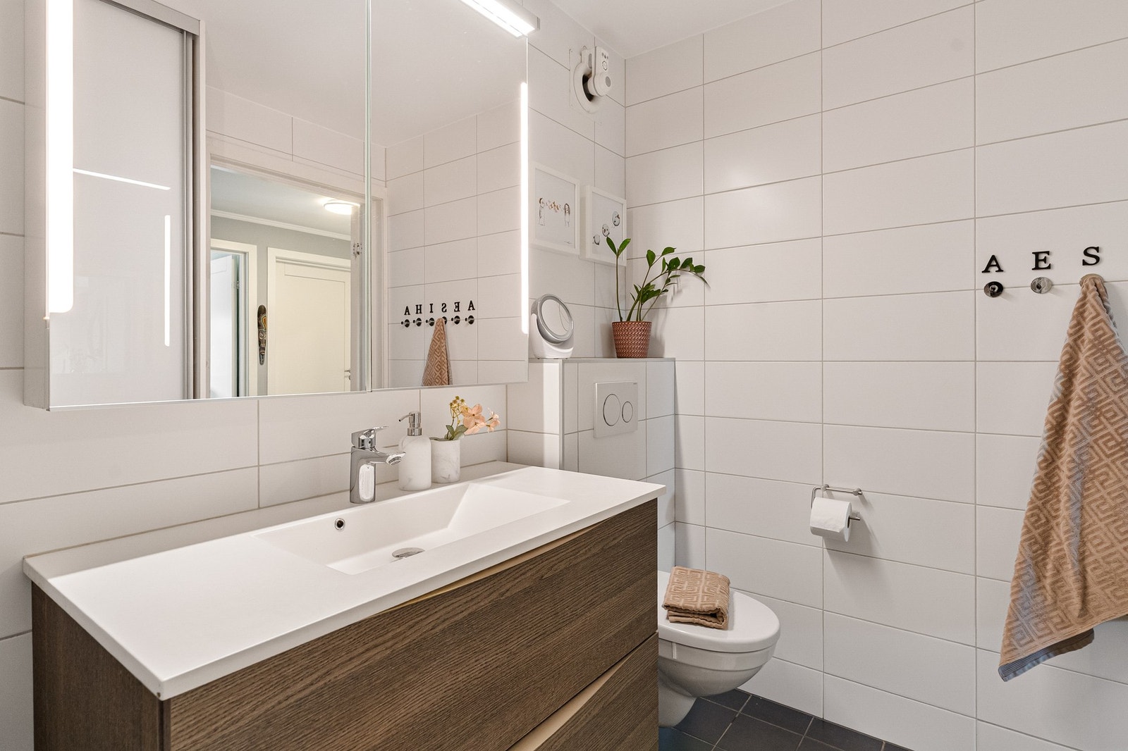 Badet er oppmålt til 5,3 kvm. Galleribilde