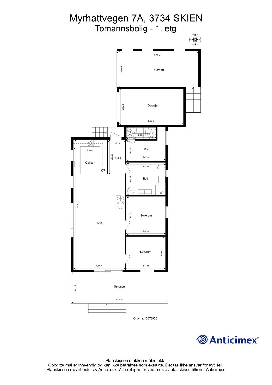 Plantegning - 1. etg. Galleribilde