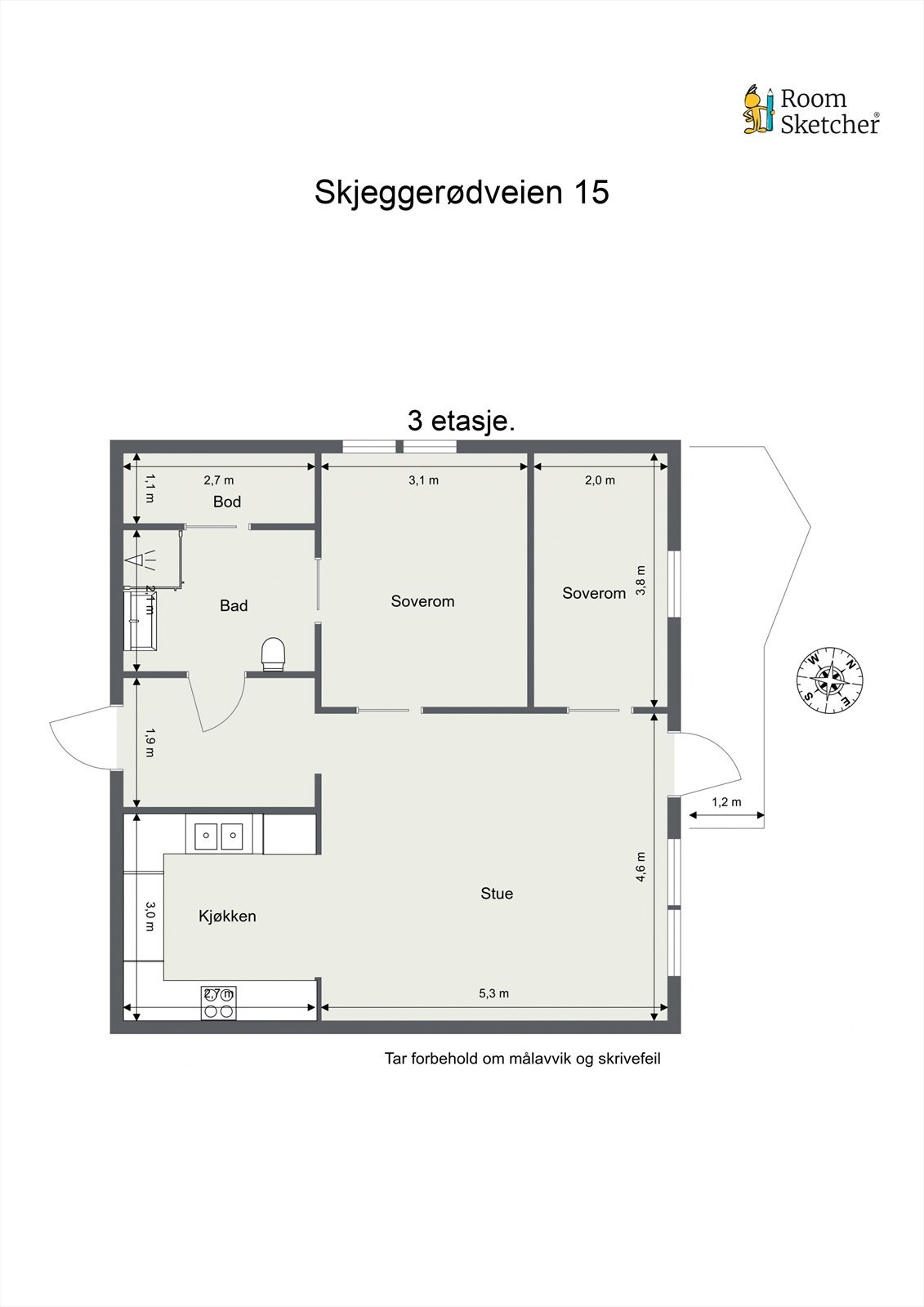 - Planskisse 3 etasje - Galleribilde