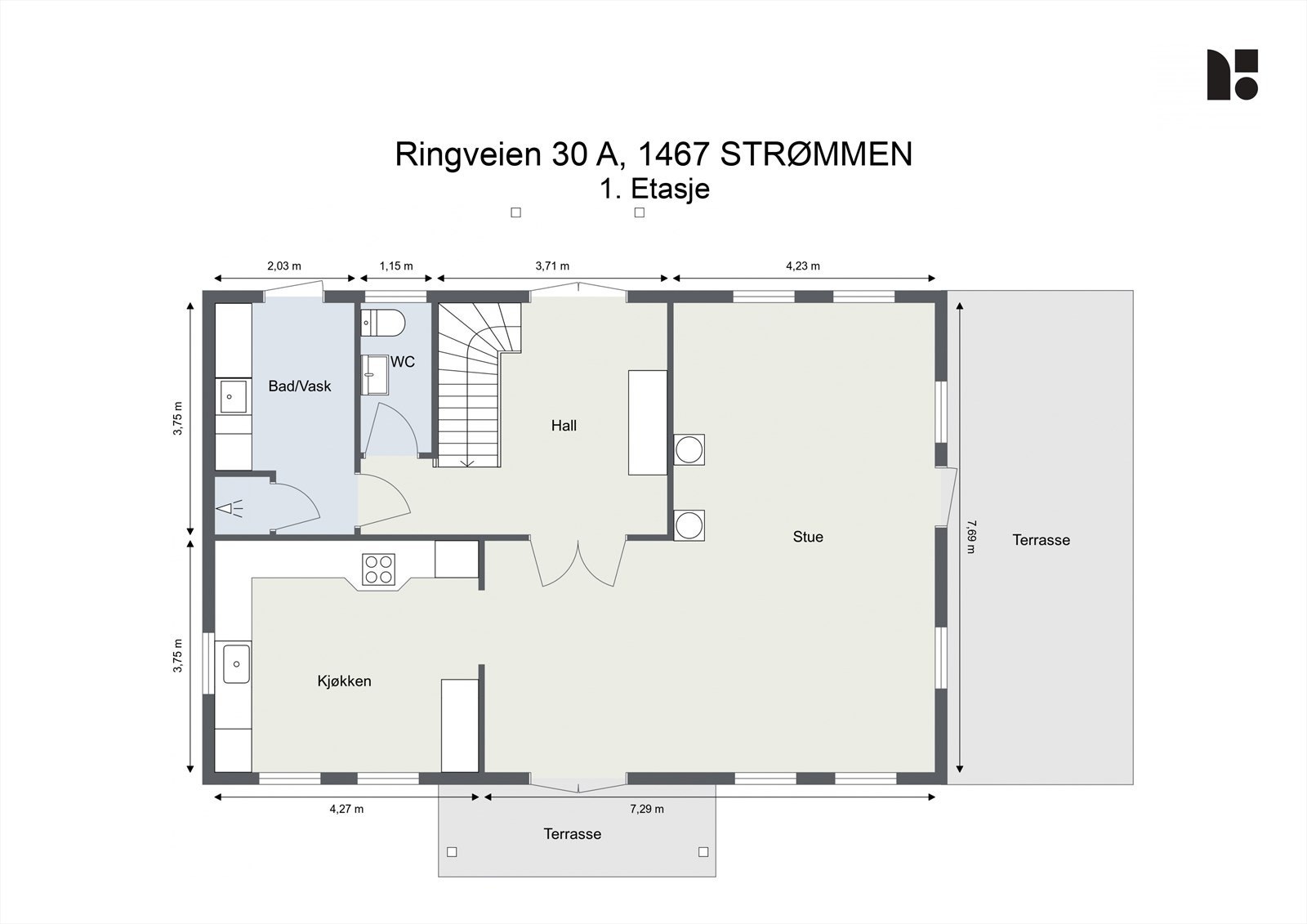 Plantegning - 1. etasje Galleribilde