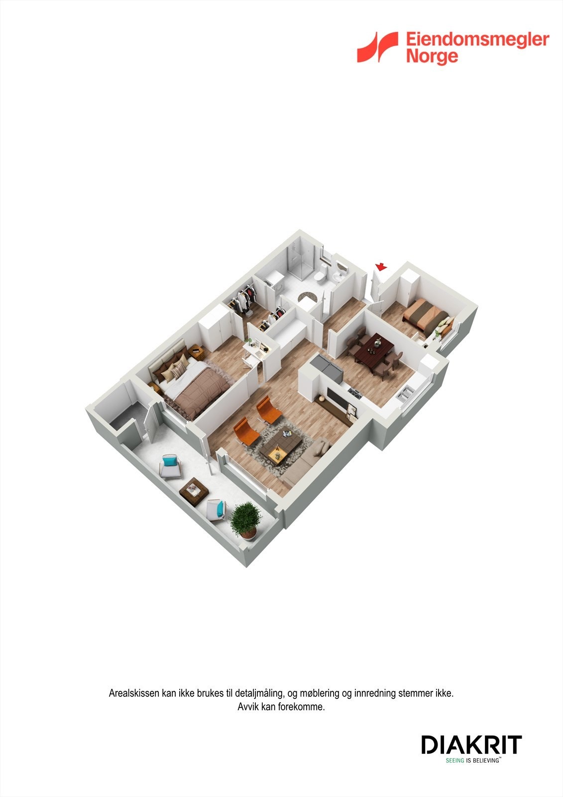 Plantegning 3D. Galleribilde