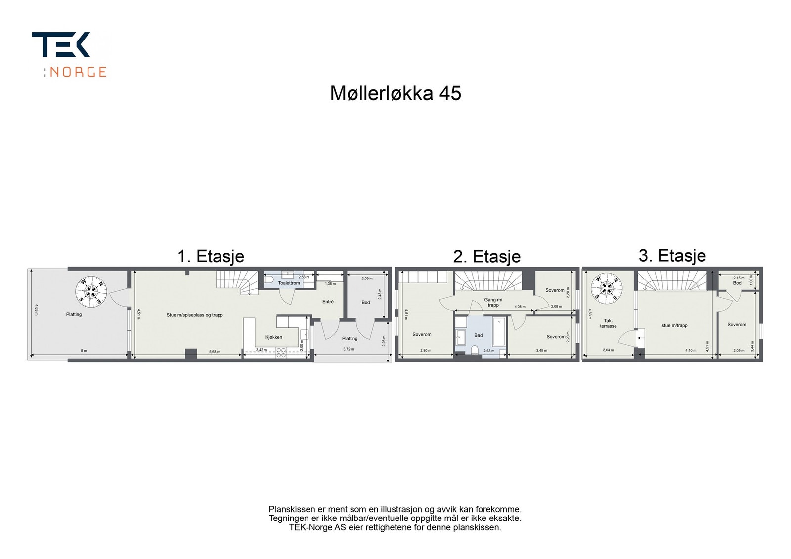 Plantegning, Møllerløkka 45. Galleribilde