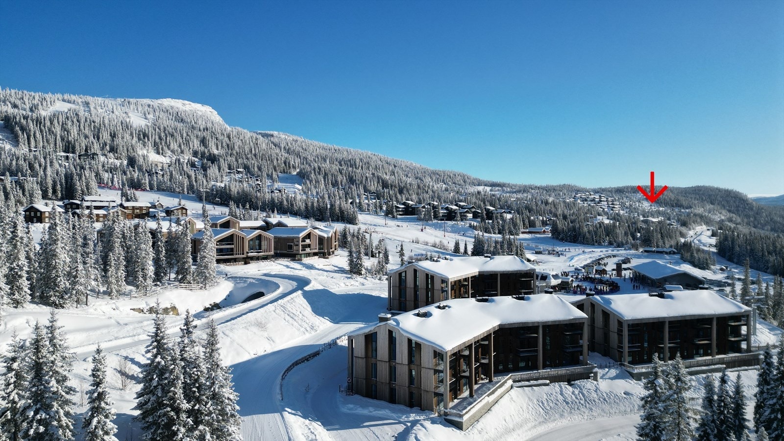 Attraktiv beliggenhet midt i alpinanlegget med ski-in/ski out. Galleribilde
