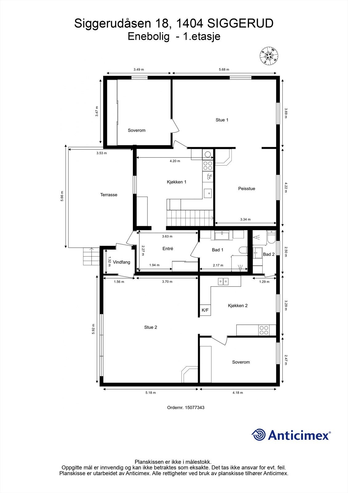 Plantegning 1.etasje Galleribilde