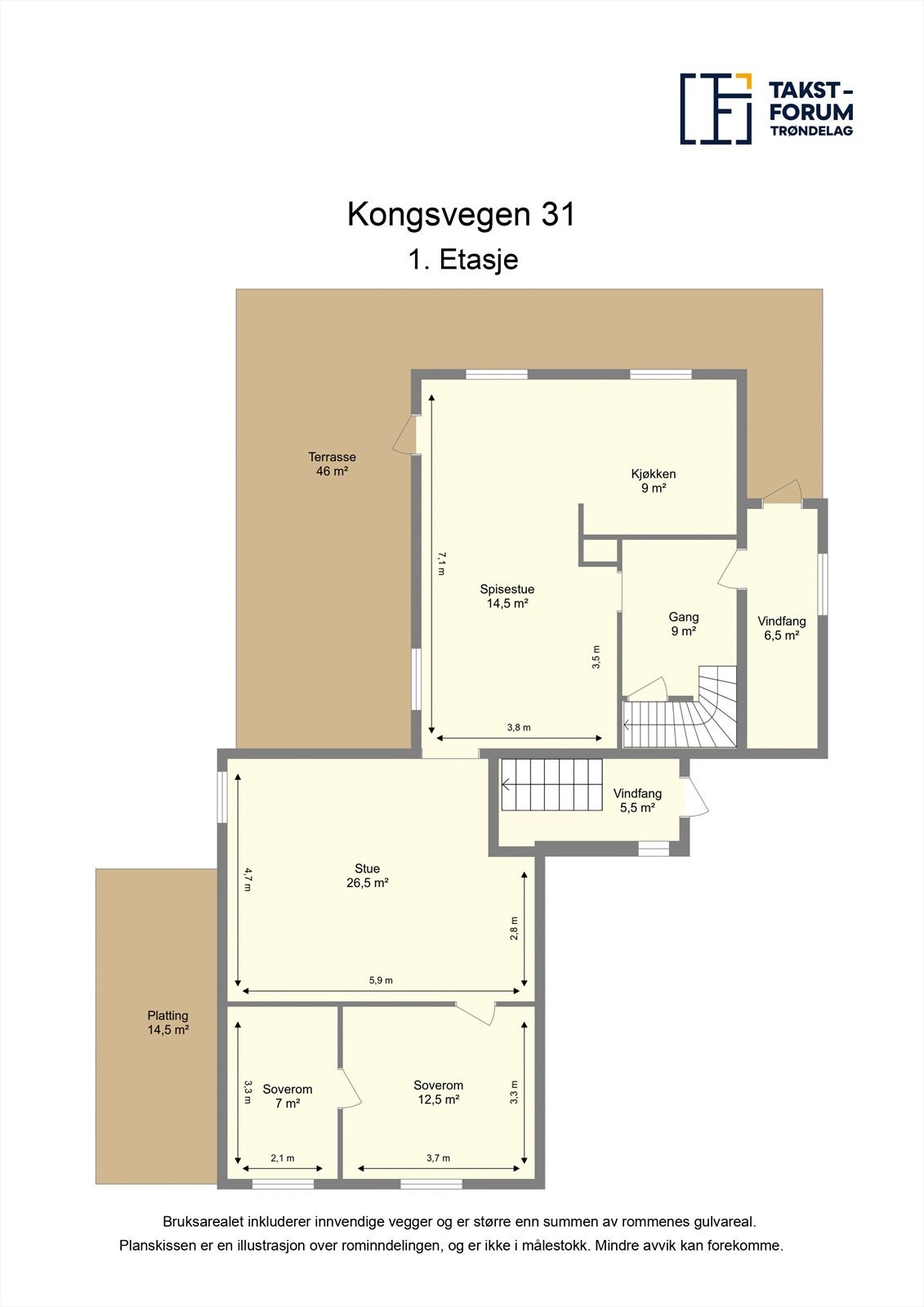 Planskisse - 1. etasje Galleribilde