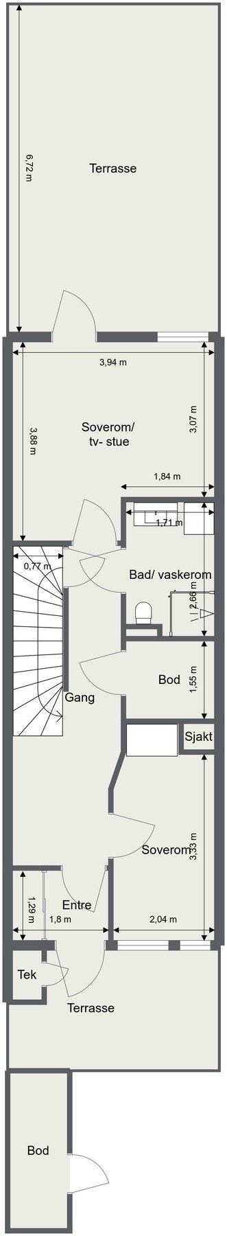 Plantegning første etasje. Galleribilde