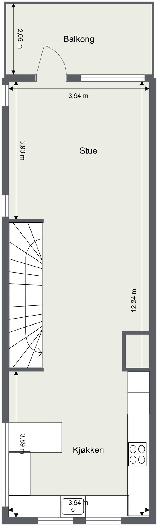 Plantegning andre etasje. Galleribilde