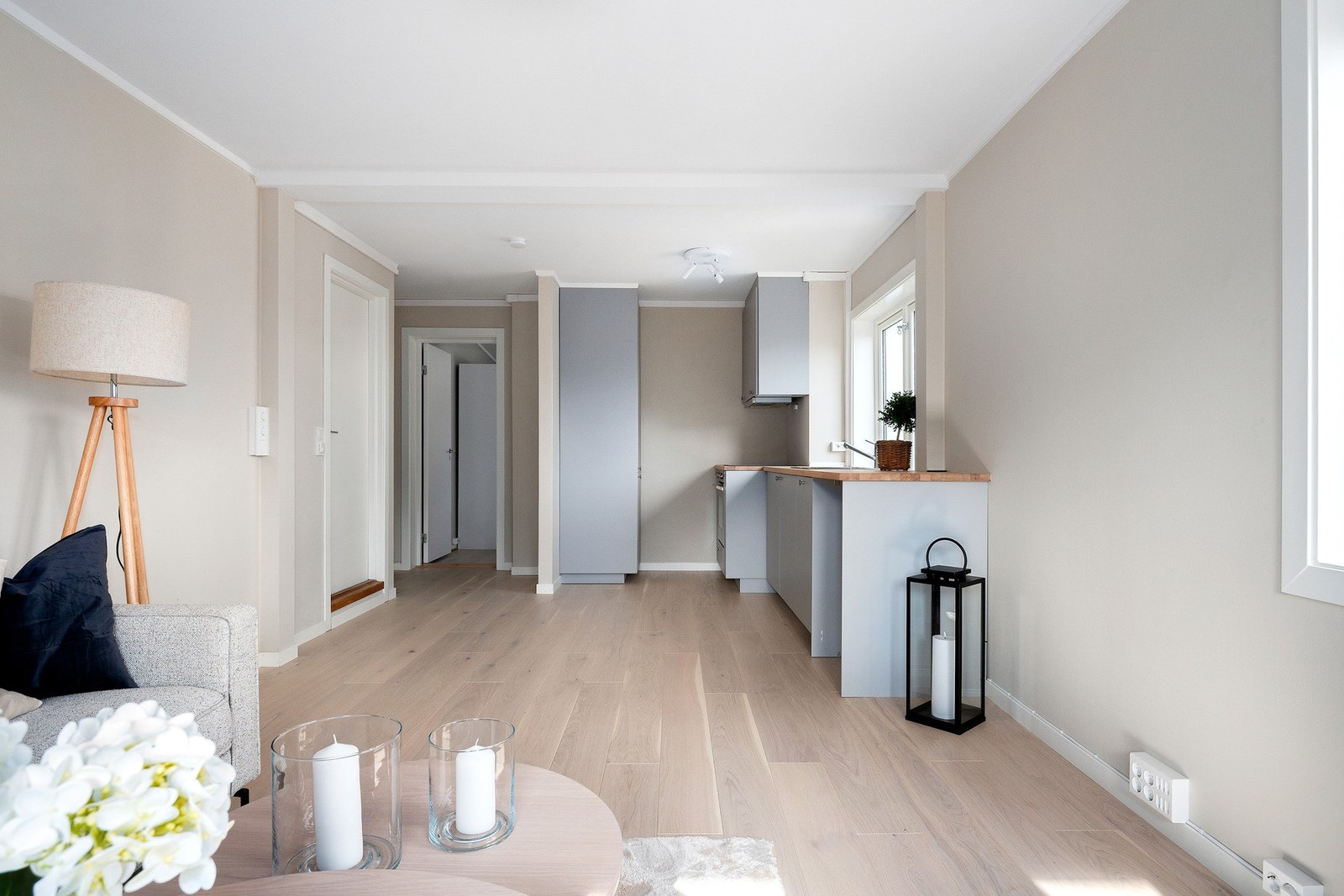 Flott 1-stavs eikeparkett. Galleribilde
