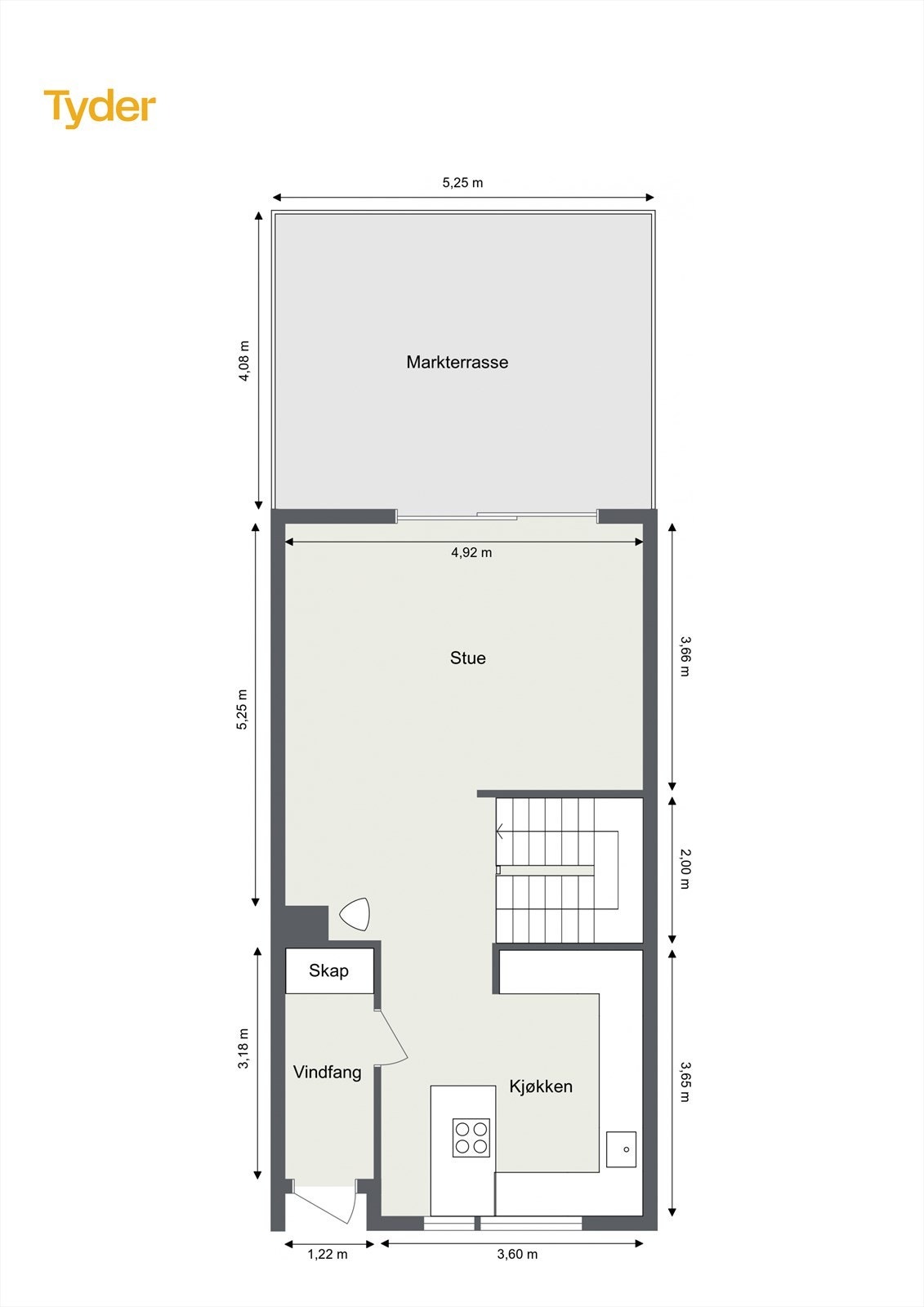 Plantegning 1. etasje Galleribilde