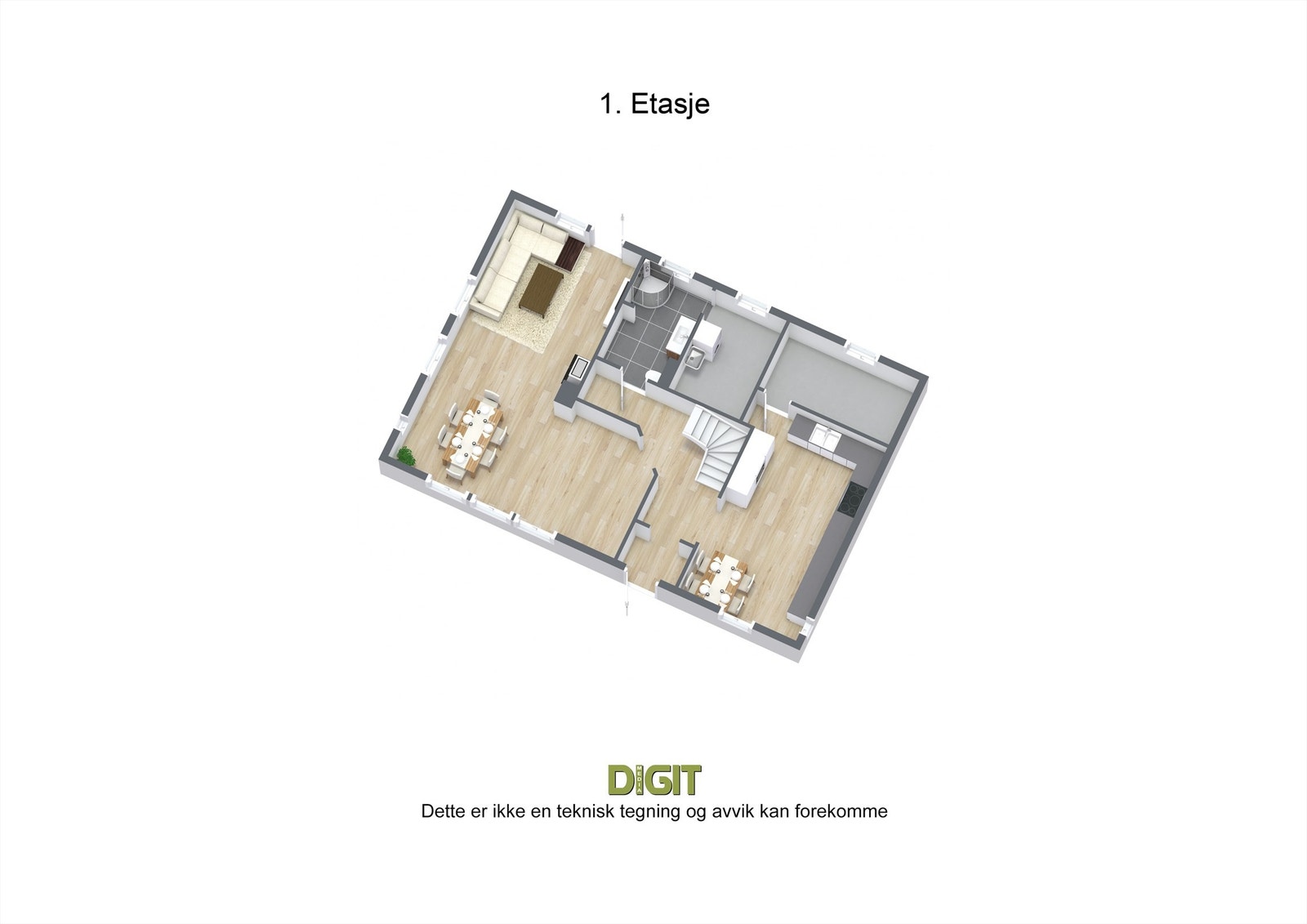 Utsiktsveien 29a - 3D - 1 etg. Galleribilde