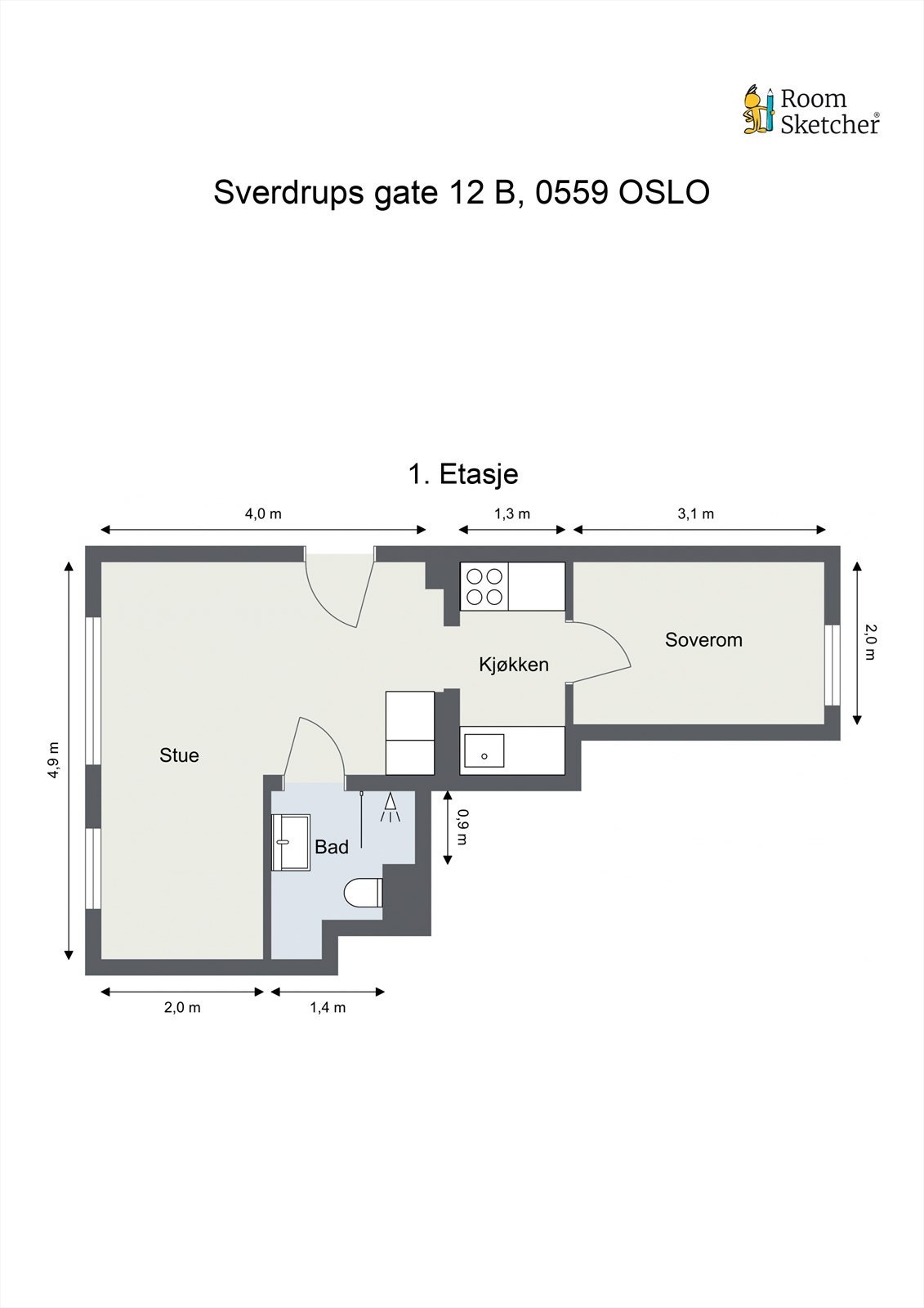 Leiligheten disponerer også en bod på ca. 2 kvm på loft og en bod på ca. 7 kvm i kjeller Galleribilde