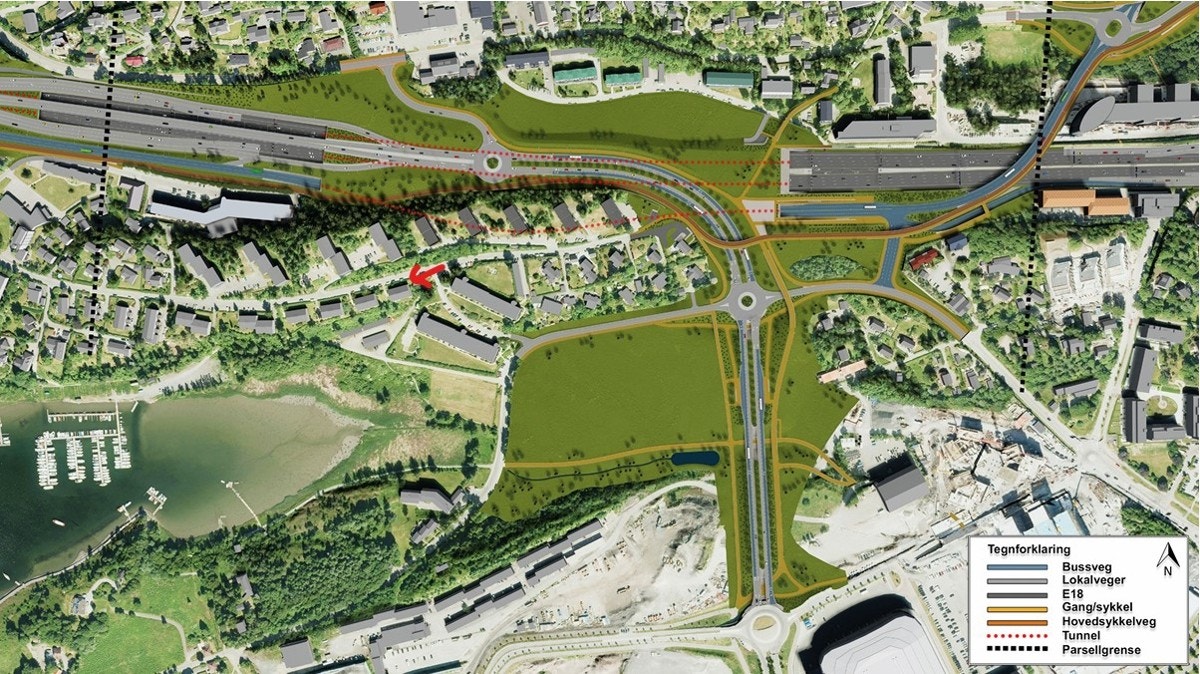 Illustrasjonsplan - Delområde Stabekklokket og Vestre lenke Galleribilde