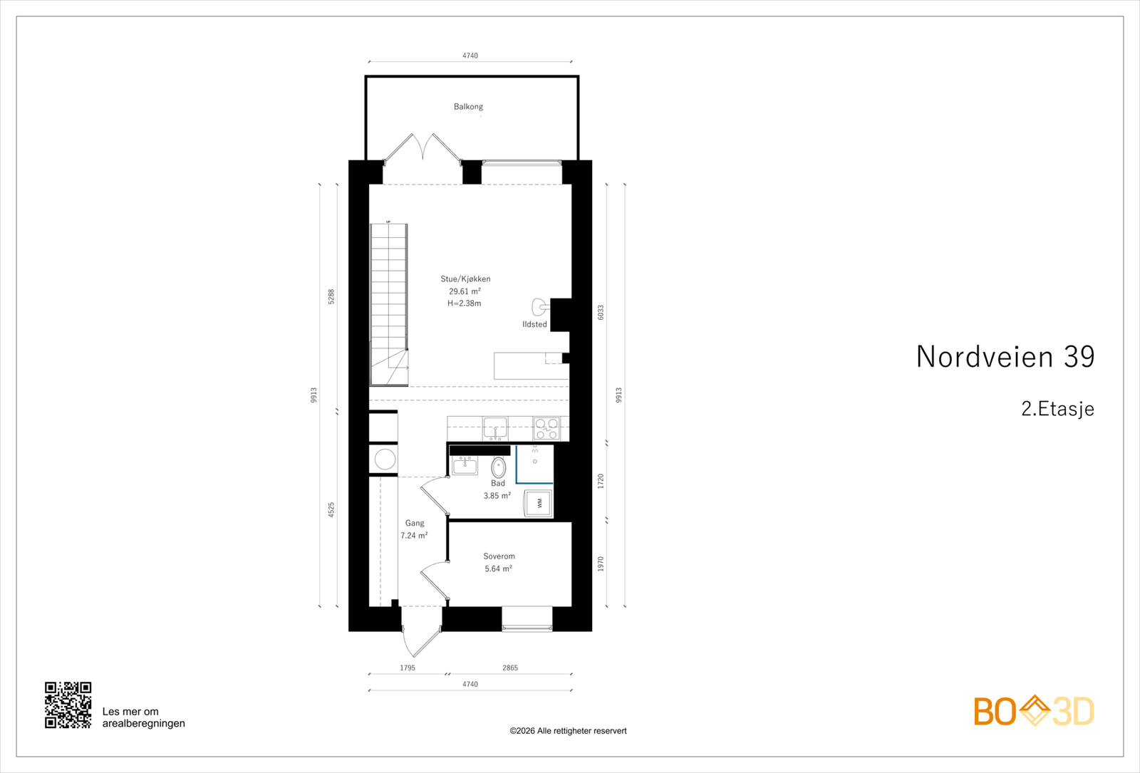 Plantegning hovedetasje Galleribilde