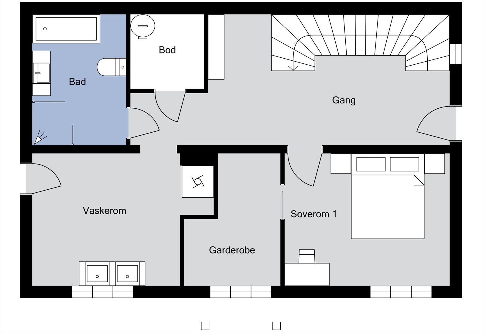 Planløsning underetasje Galleribilde