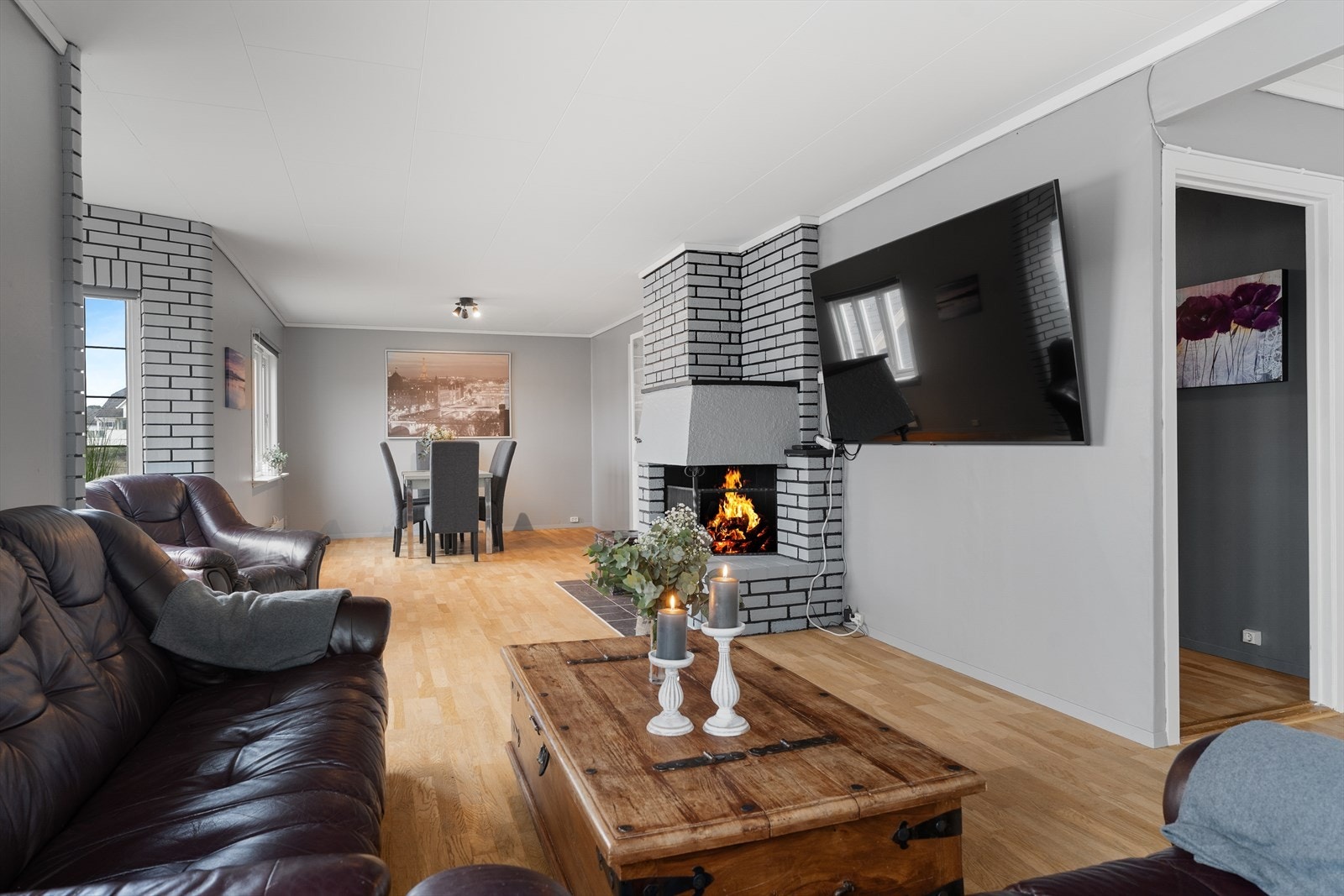 Lyse og lette fargevalg på overflatene Galleribilde